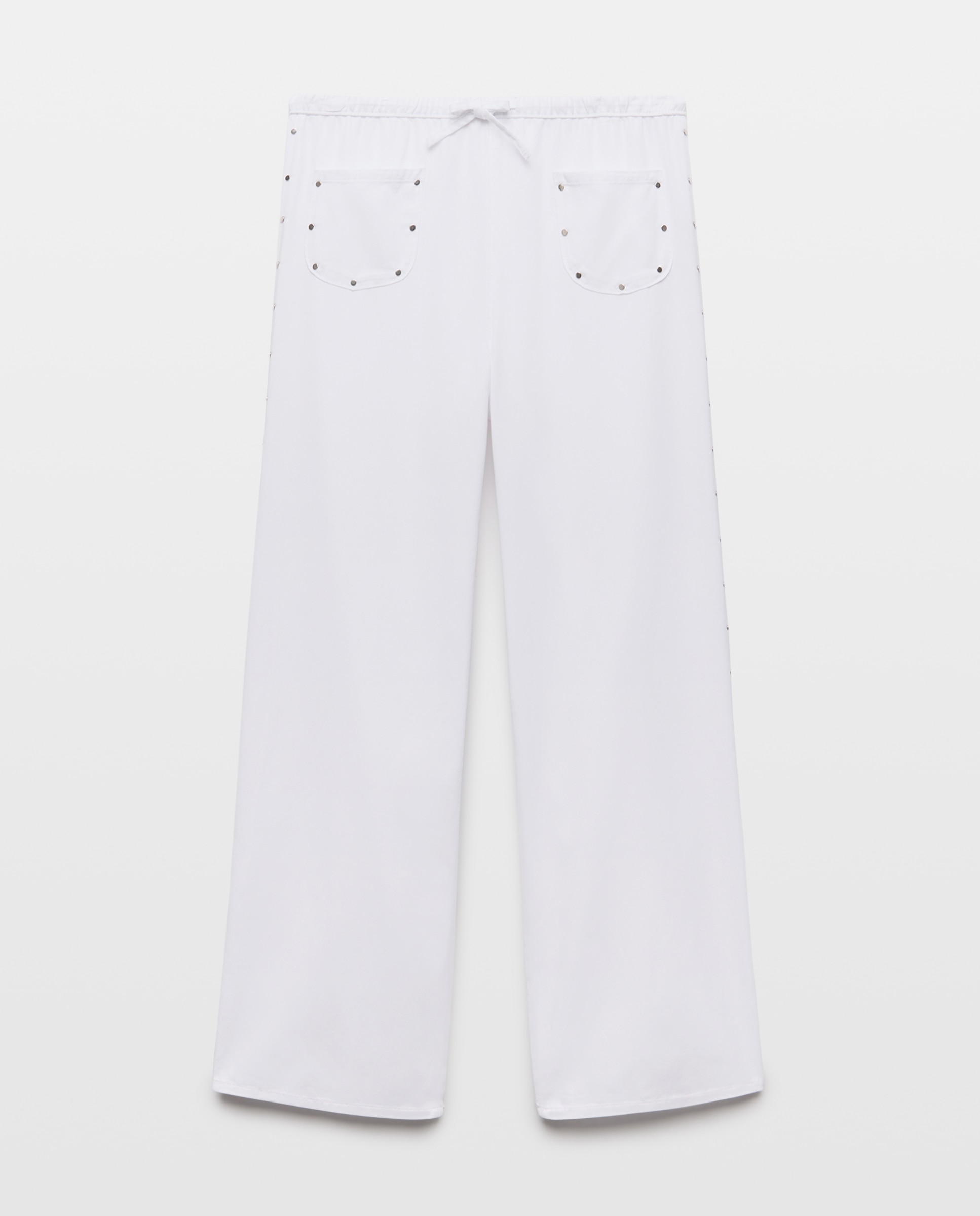 Imagen 4 de Pantalón gomas de mujer con tachas - Green Coast - Blanco Blanco