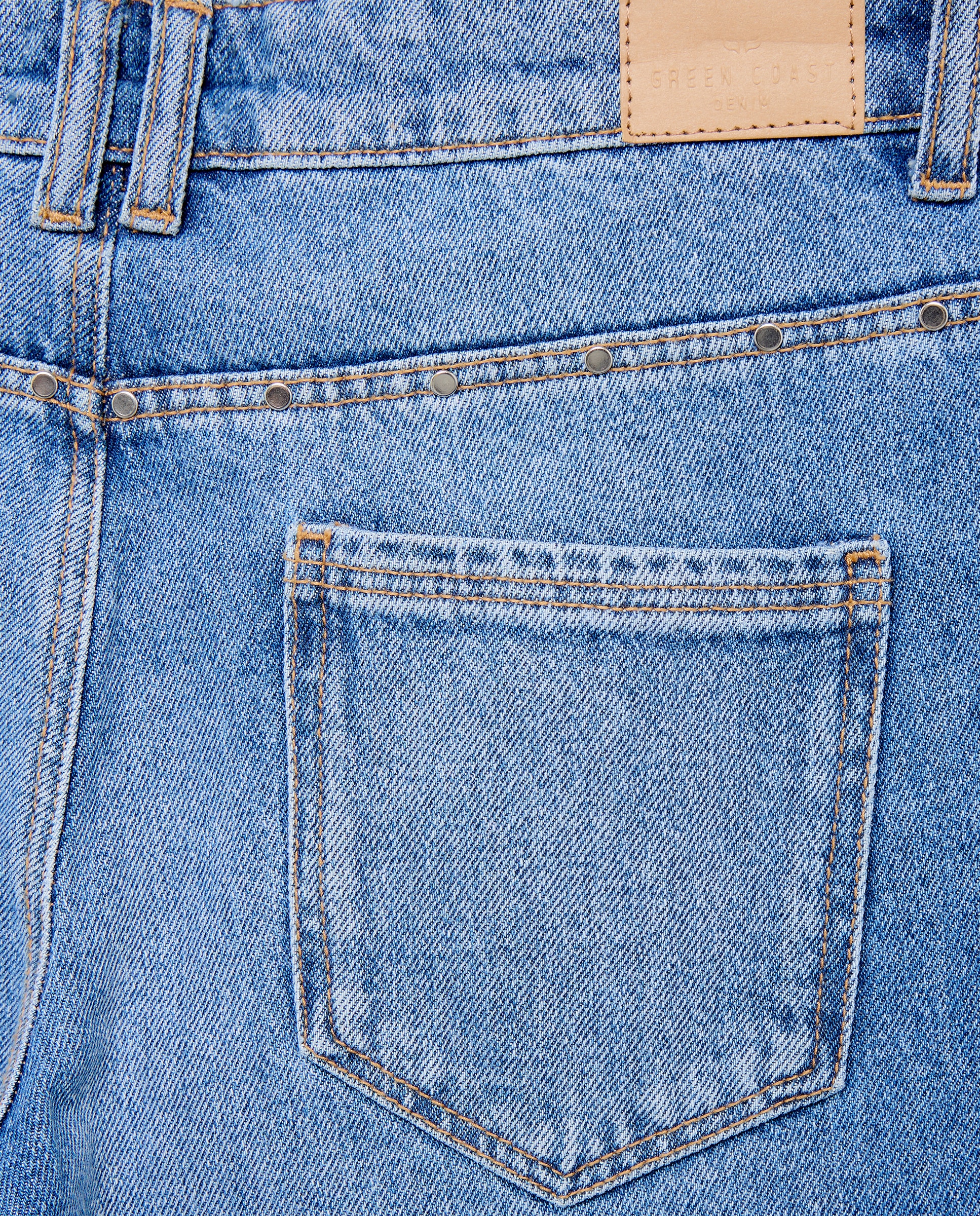 Imagen 5 de Pantalón yoke de mujer con tachas - Green Coast - Azul pálido Azul pálido