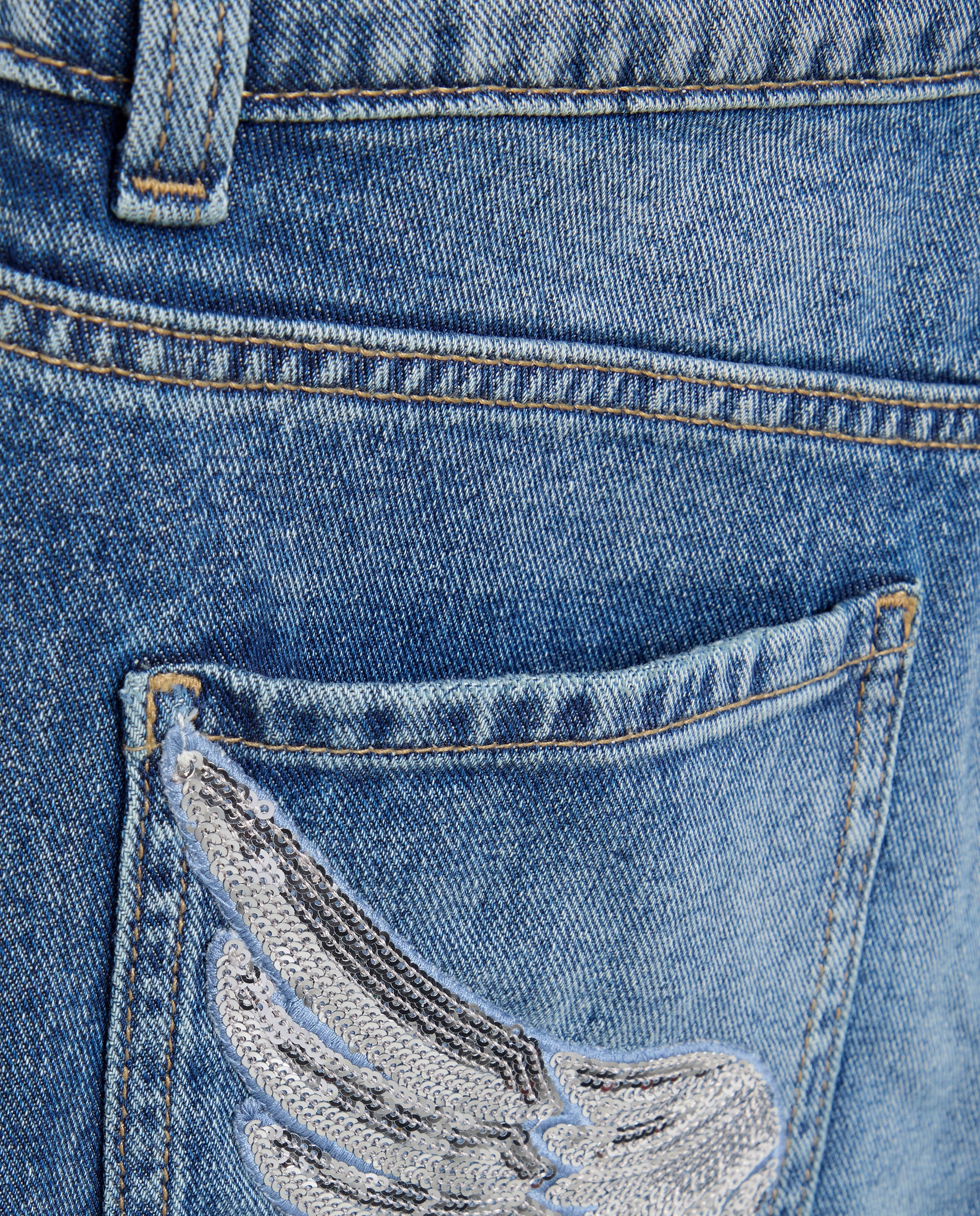 Imagen 5 de Pantalón recto alas trasero de mujer - Green Coast - Azul pálido Azul pálido