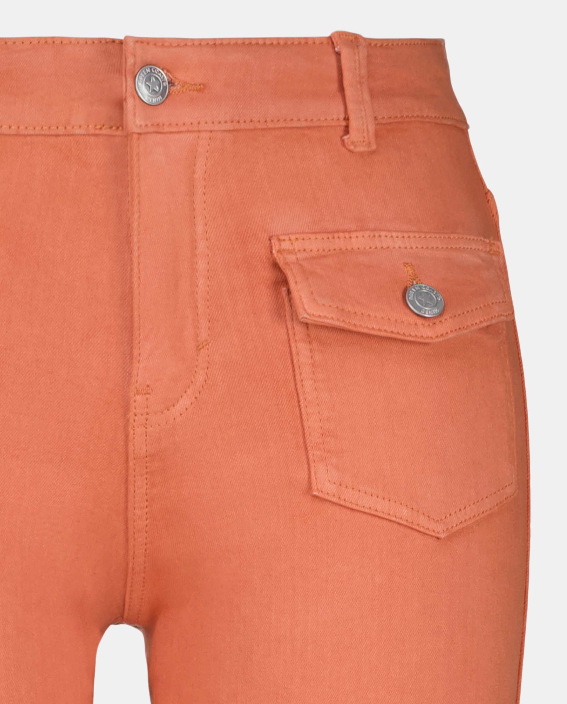 Jeans à Boca de Sino Flat 660 Laranja-5