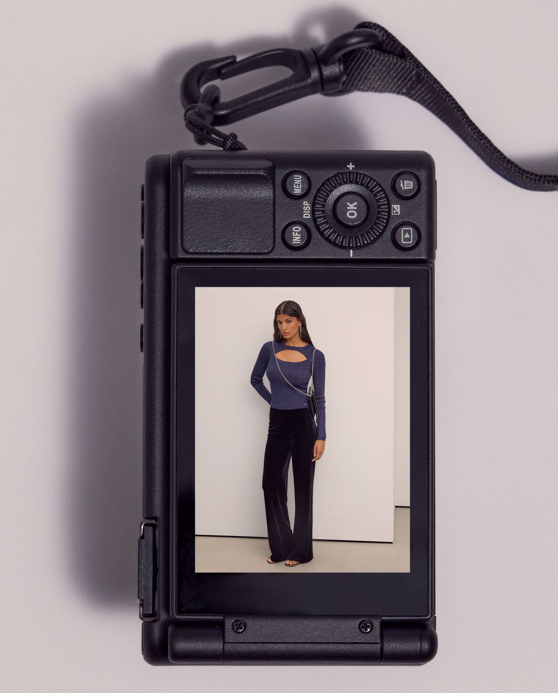 Calças de Veludo Preto-1