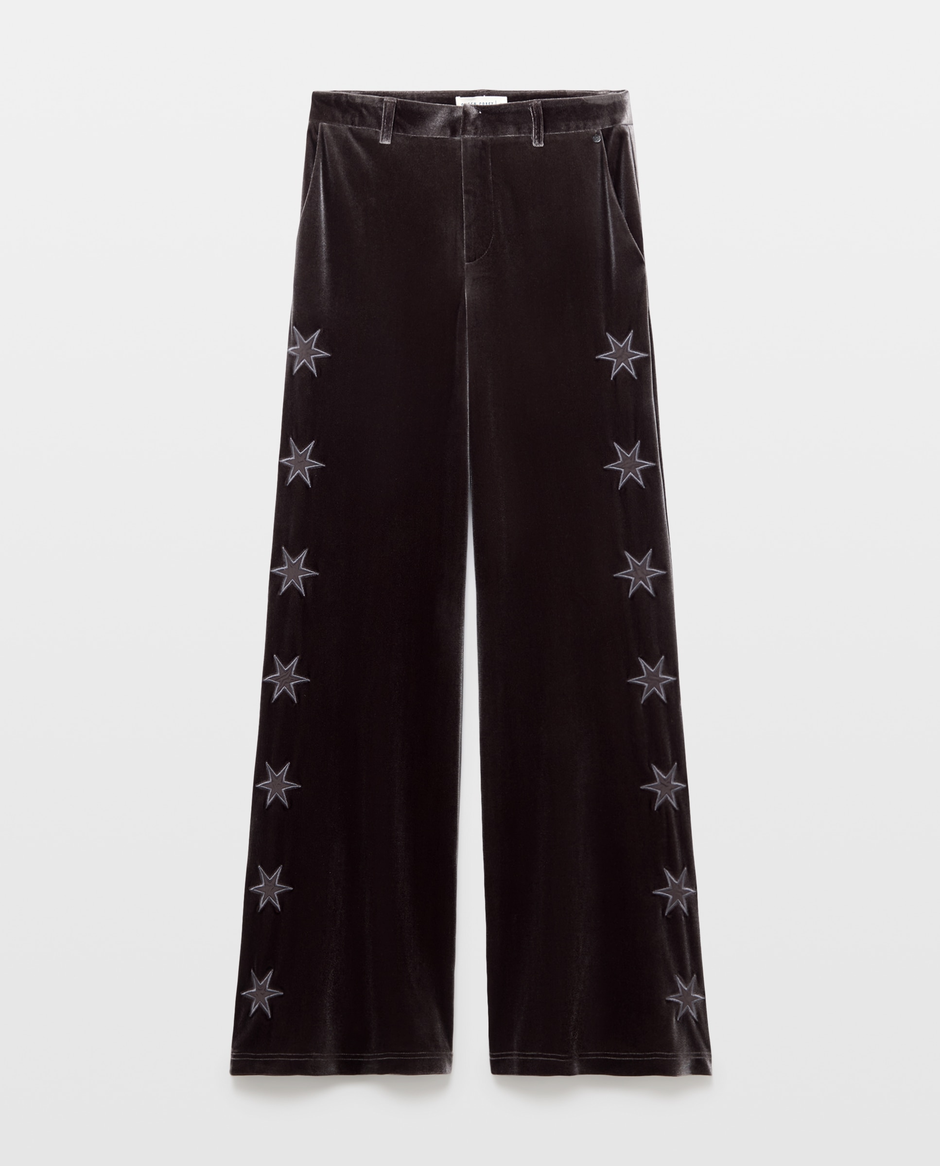 Pantalón velvet estrellas mujer - Green Coast - 820 Gris medio 820 Gris medio-4