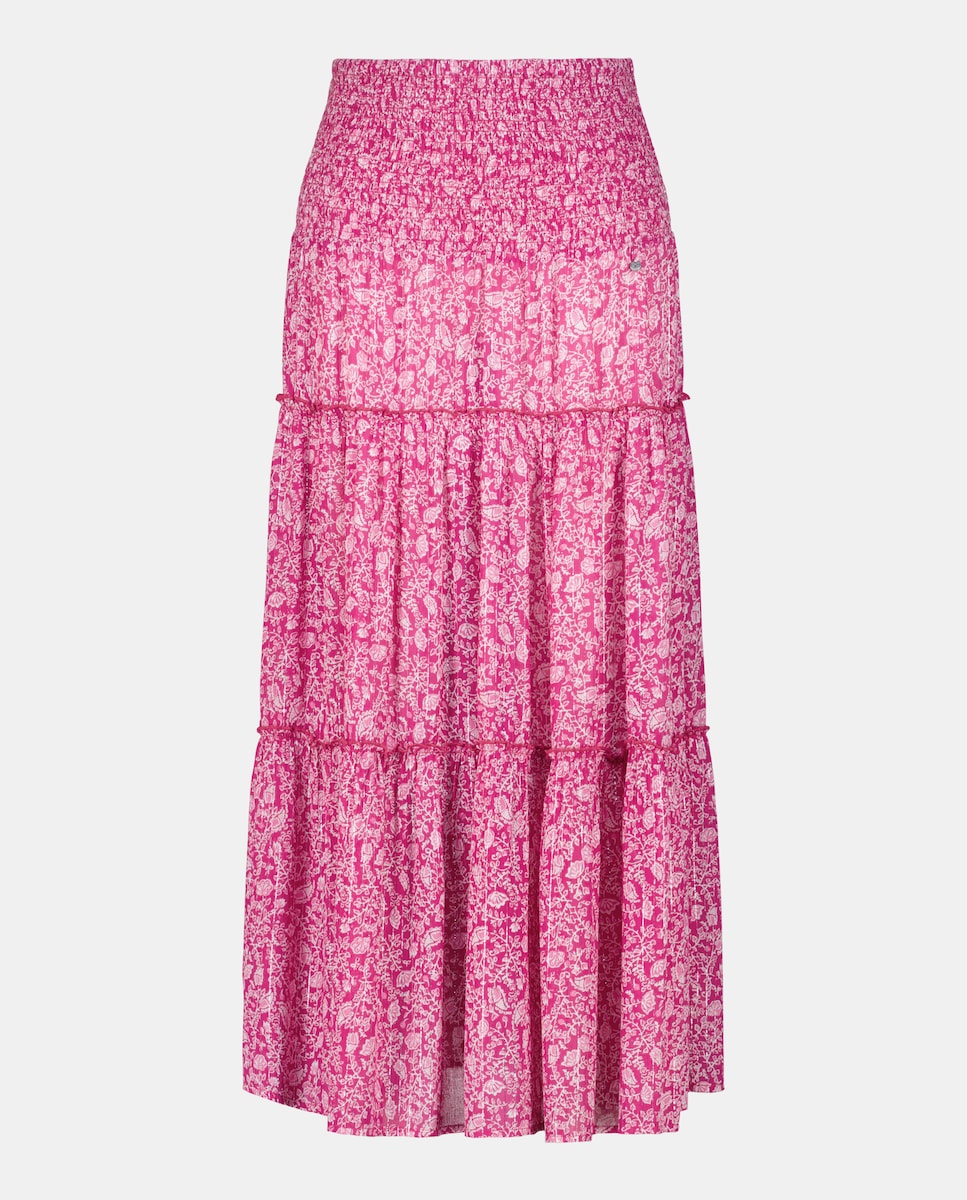 Saia Comprida com Cintura de Favos de Mel Buganvília-4