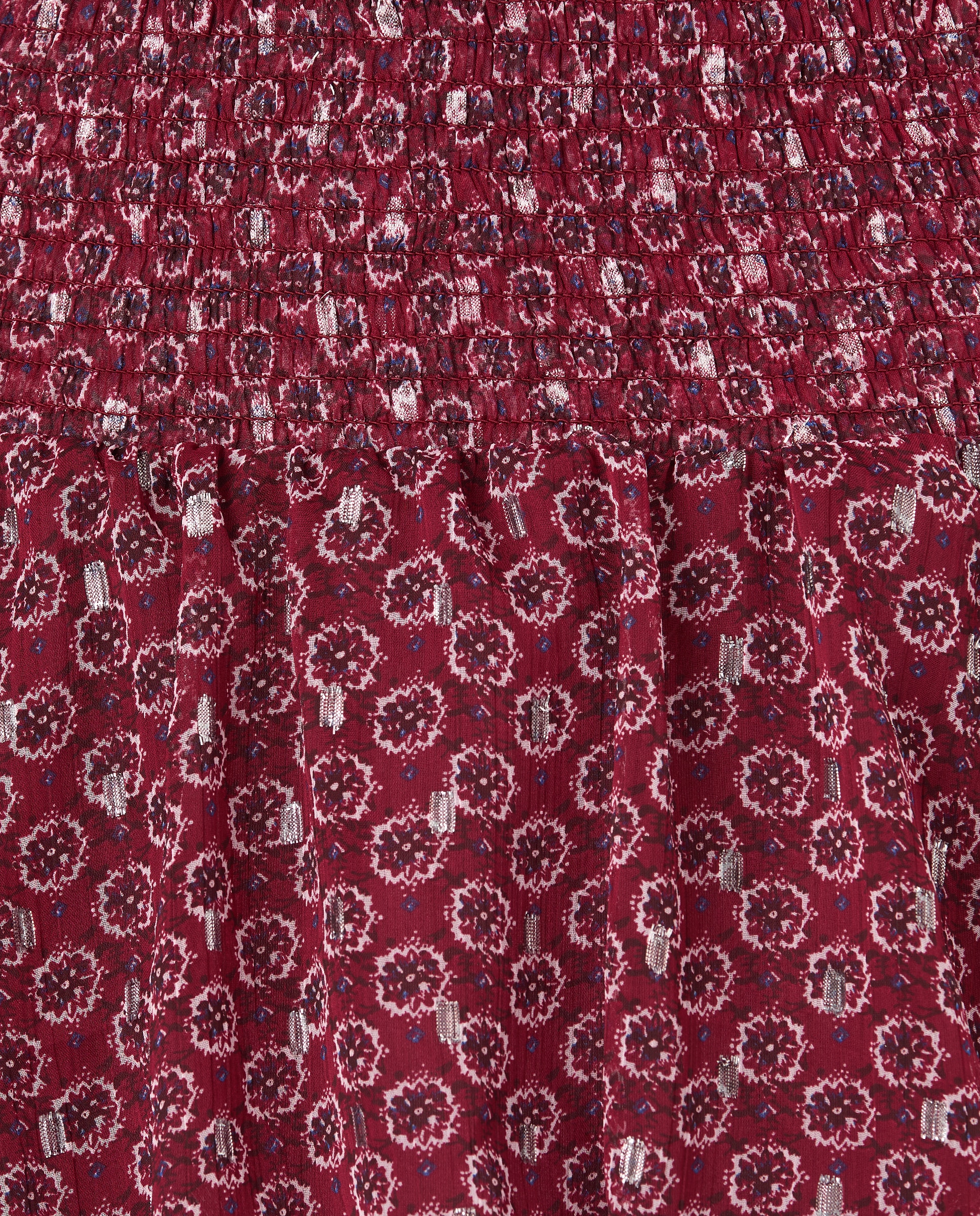 Saia Balão em Chiffon com Estampado Grená-5