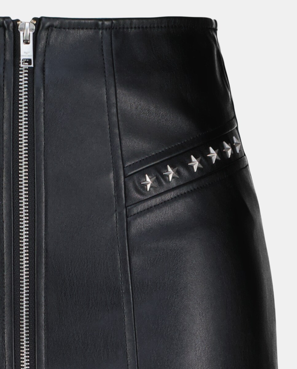 Saia Curta com Tachas Preto-5