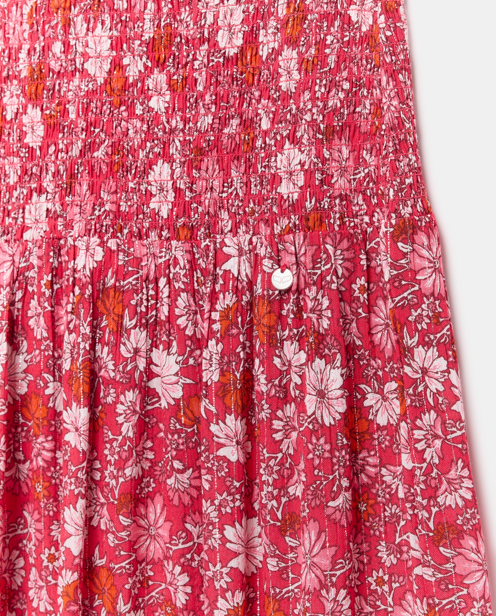 Saia Estampada Comprida 600 Vermelho-5