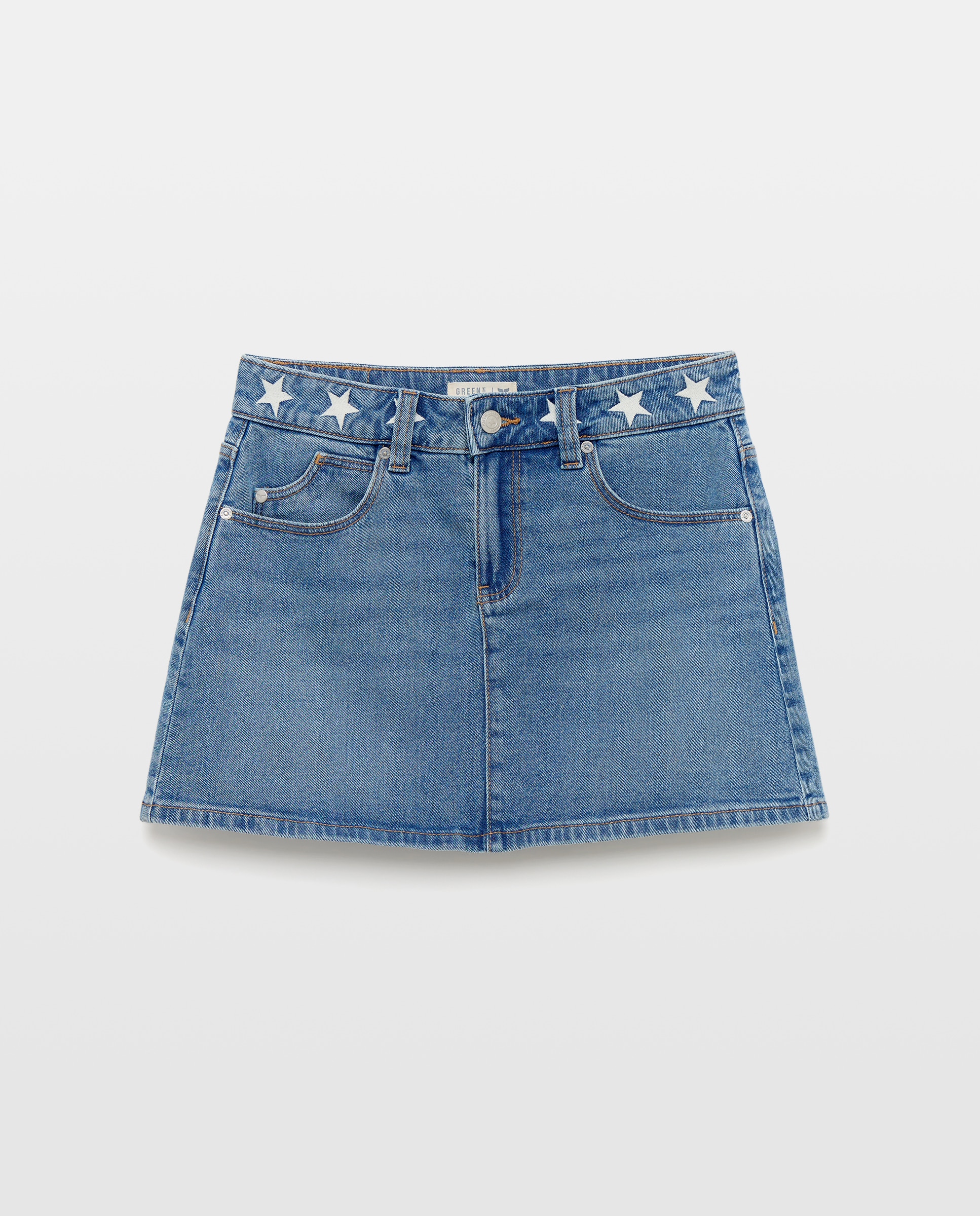 Imagen 4 de Falda mini denim - Green Coast - Azul pálido Azul pálido