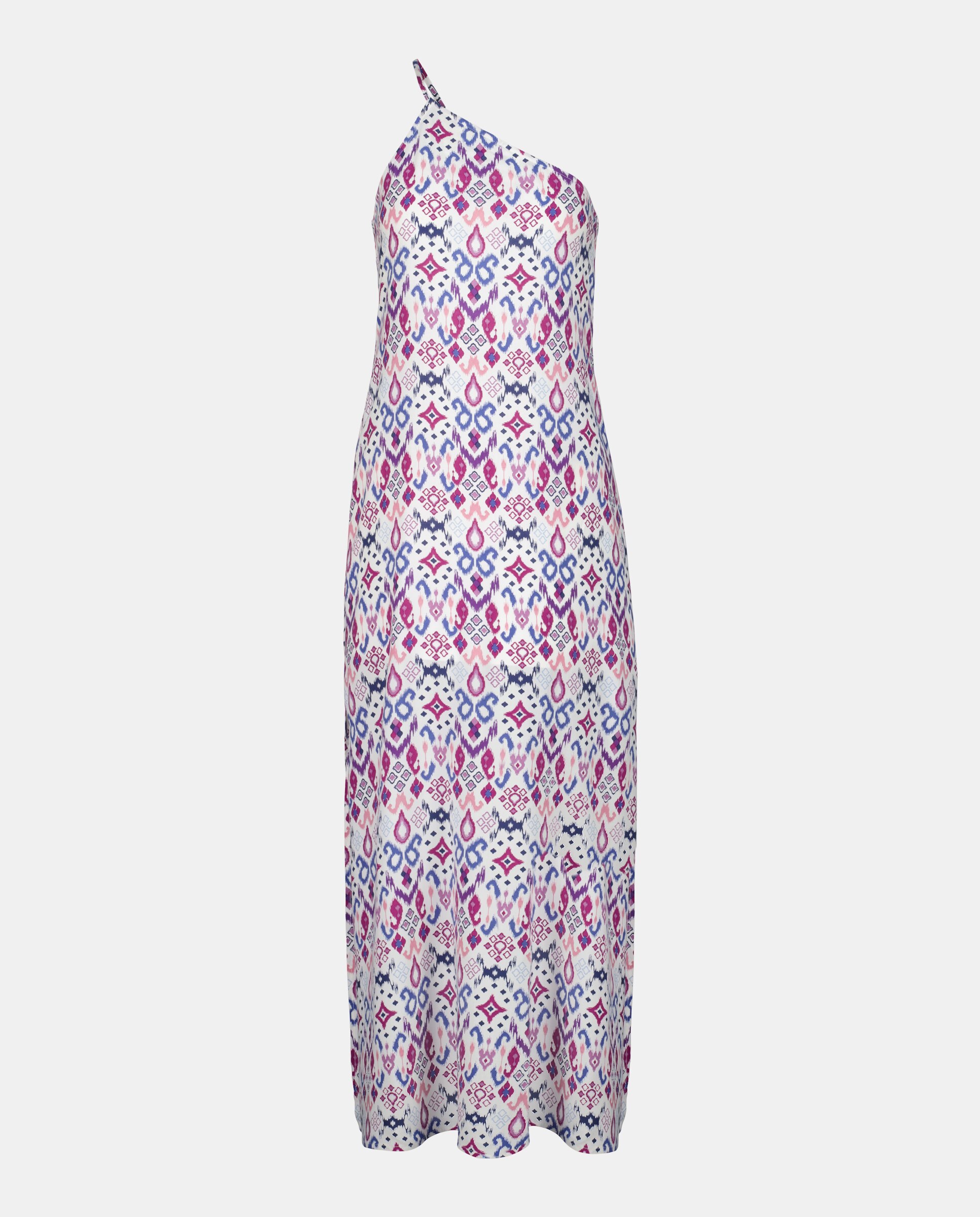 Vestido Comprido sem Mangas Branco-marfim-4