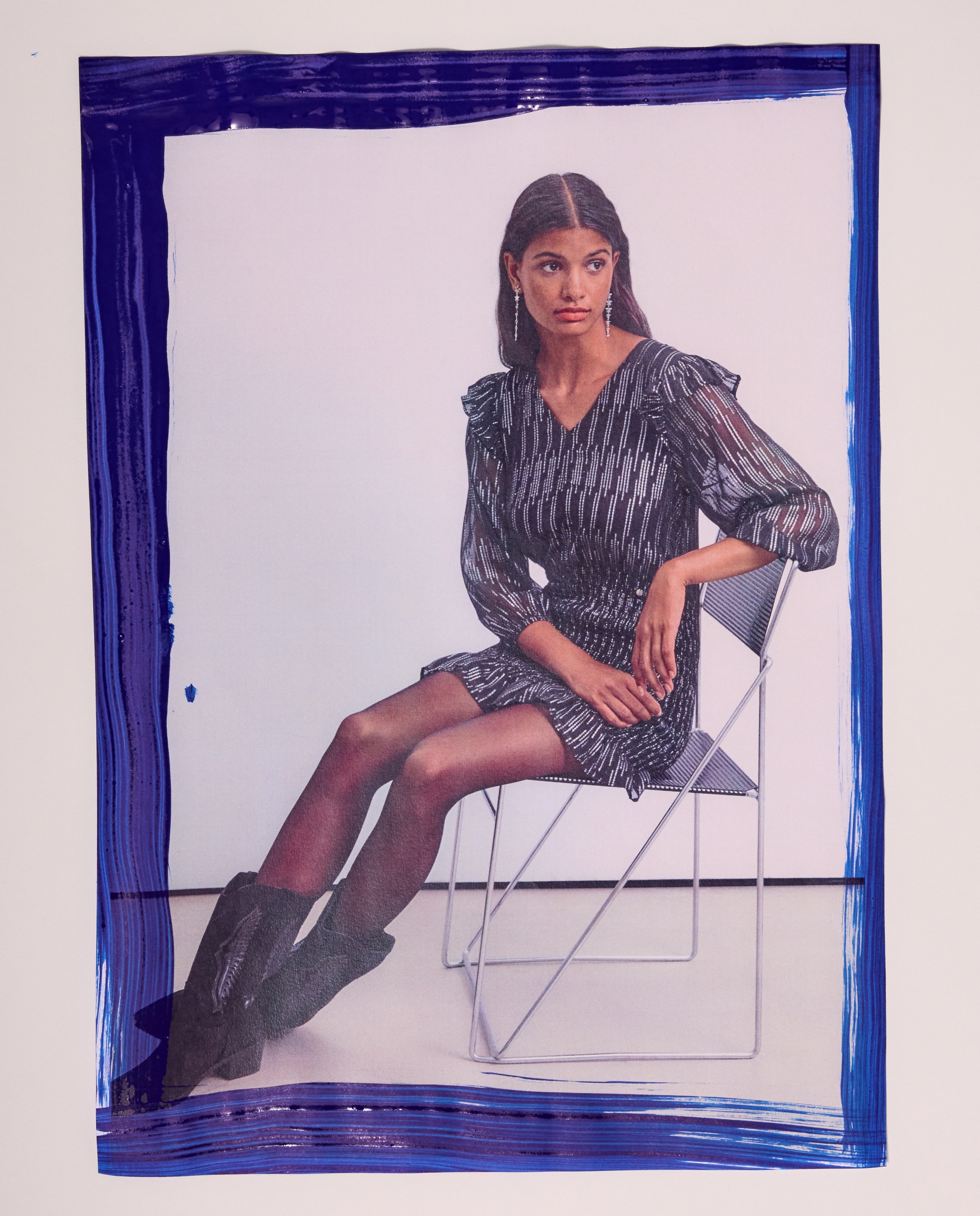 Imagem 0 de Vestido Smock com Fio Metalizado