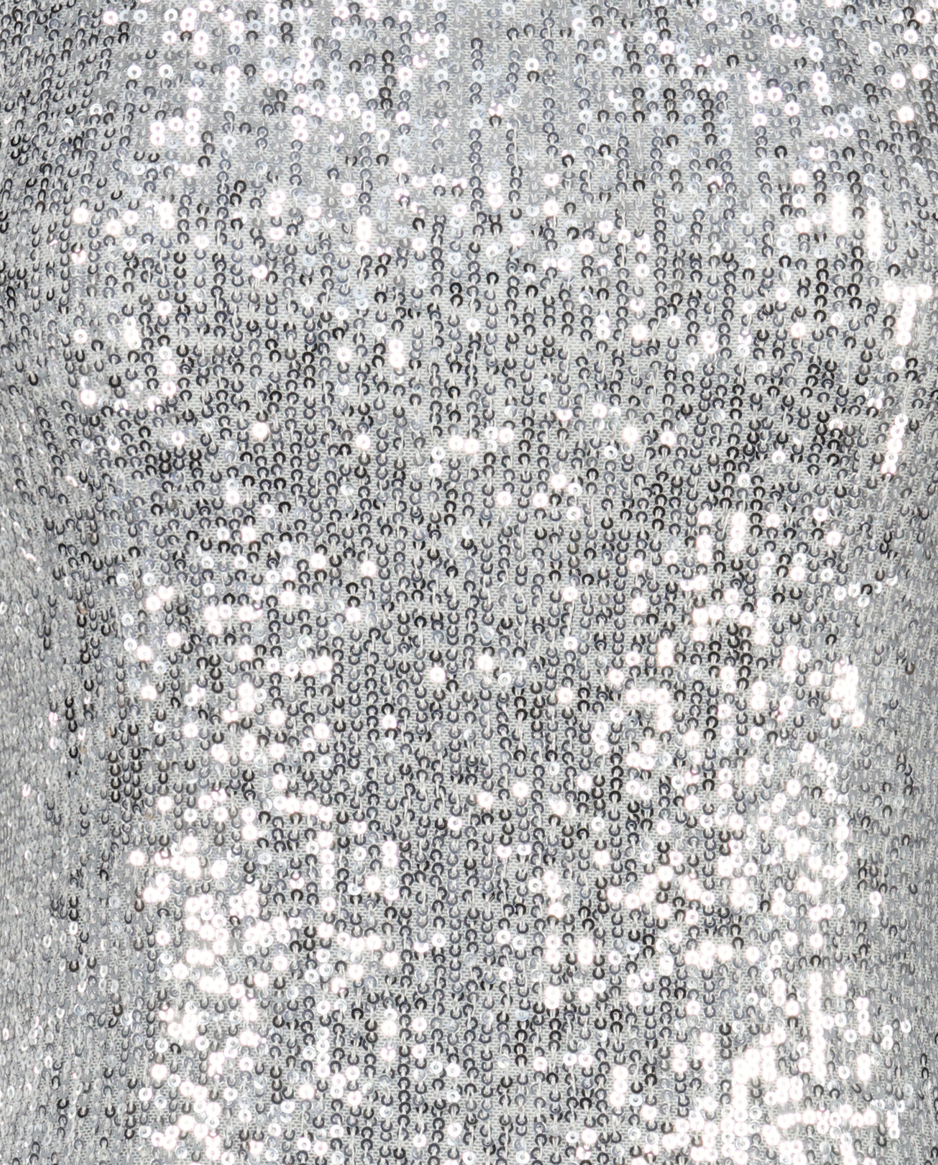 Vestido Liso com Manga Comprida Prata-6