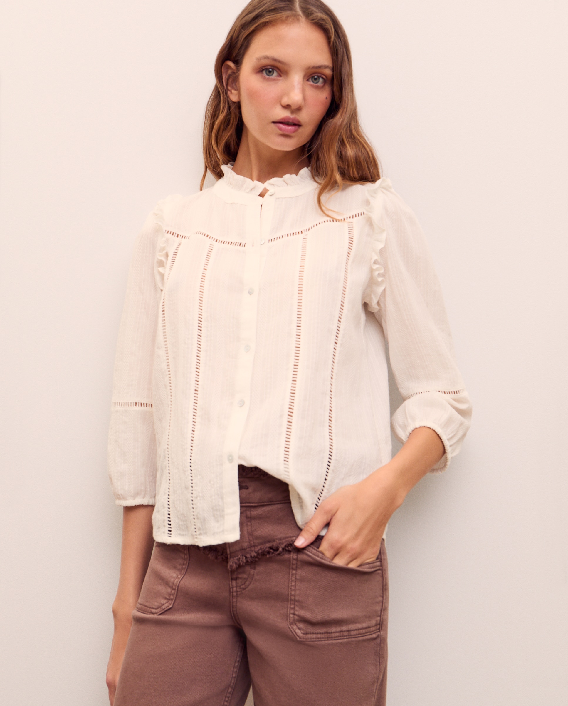 Imagem 0 de Blusa de Manga Comprida com Lace