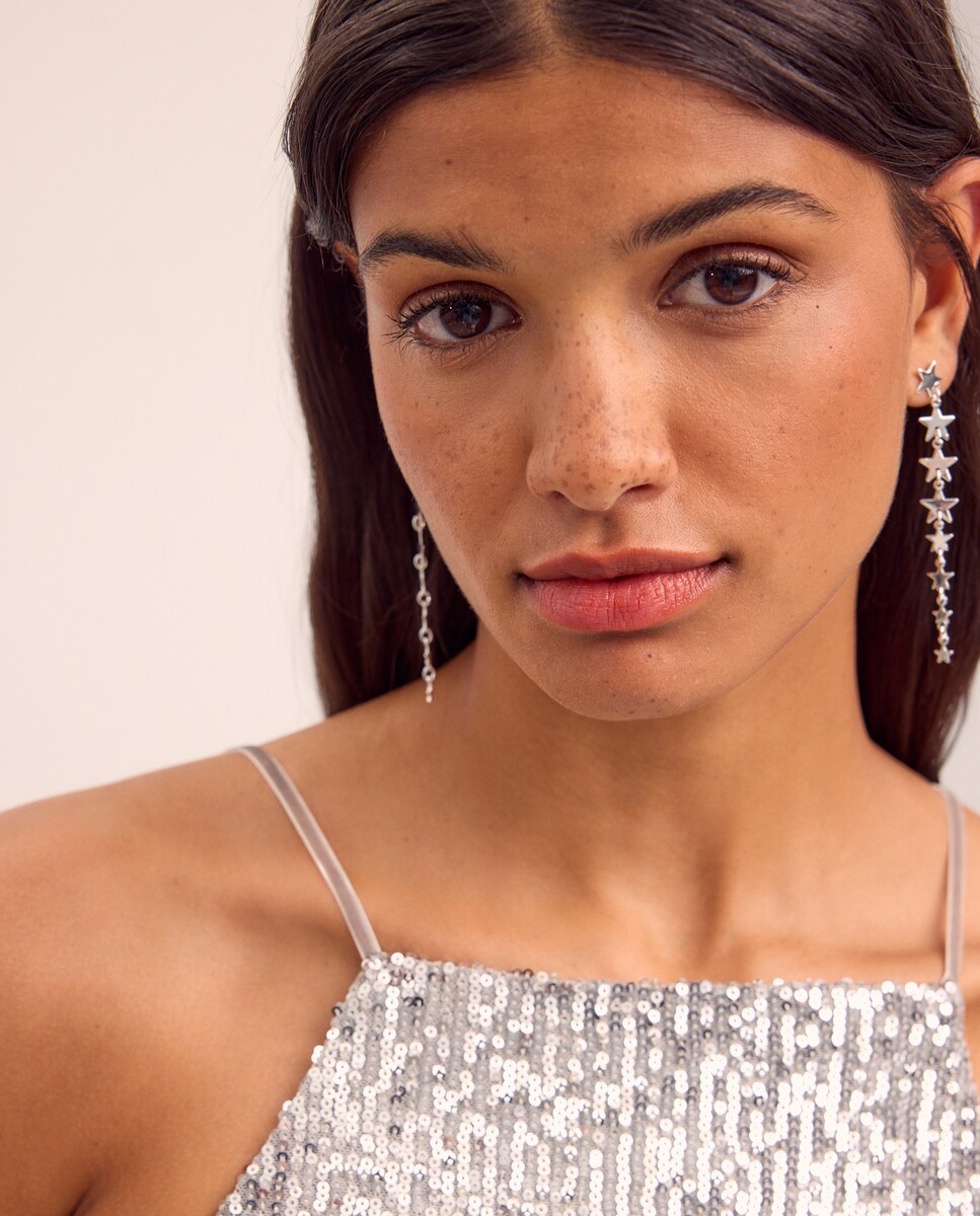 Top Crop com Lantejoulas Prata-4