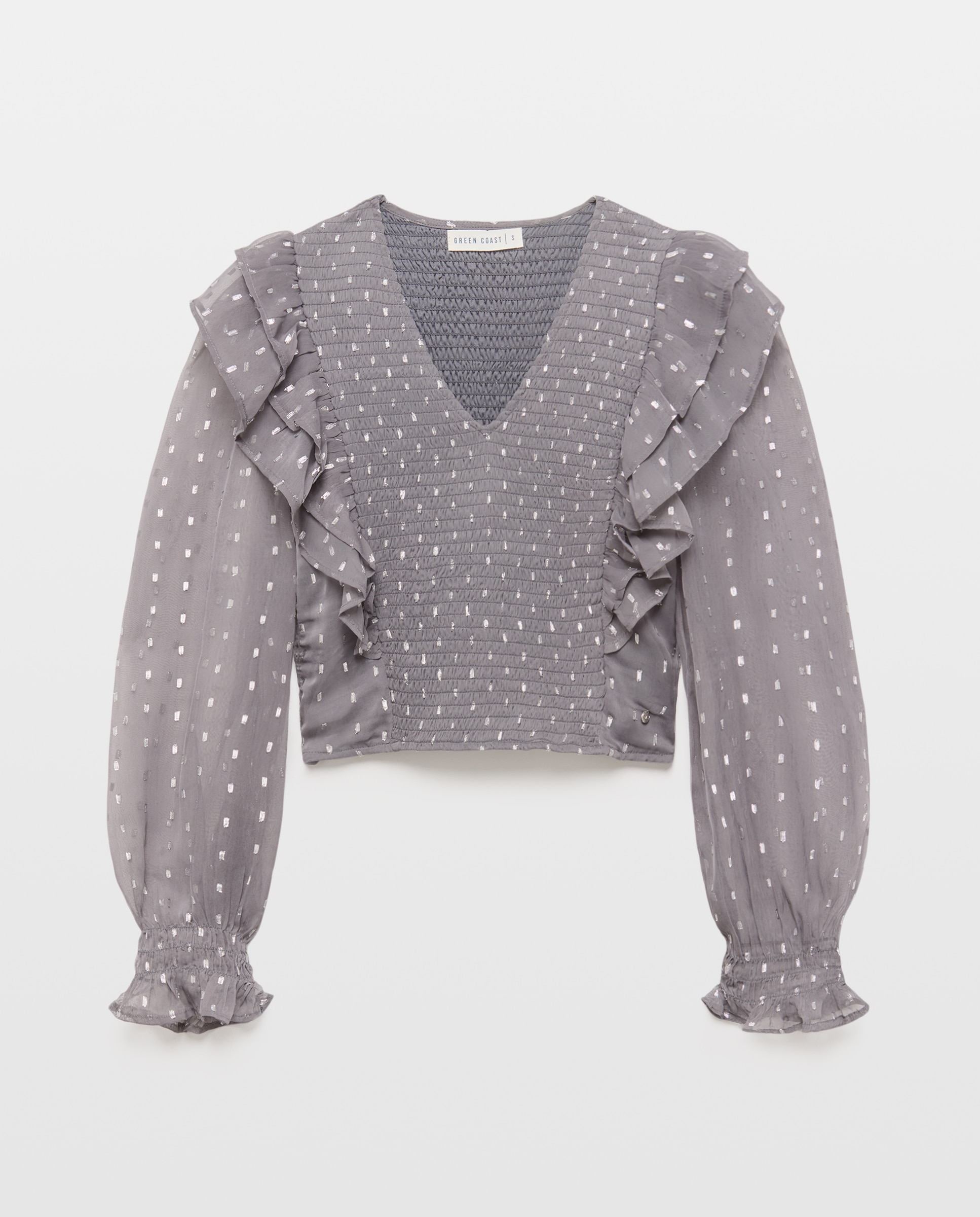 Imagem 0 de Blusa com Folhos e Elásticos