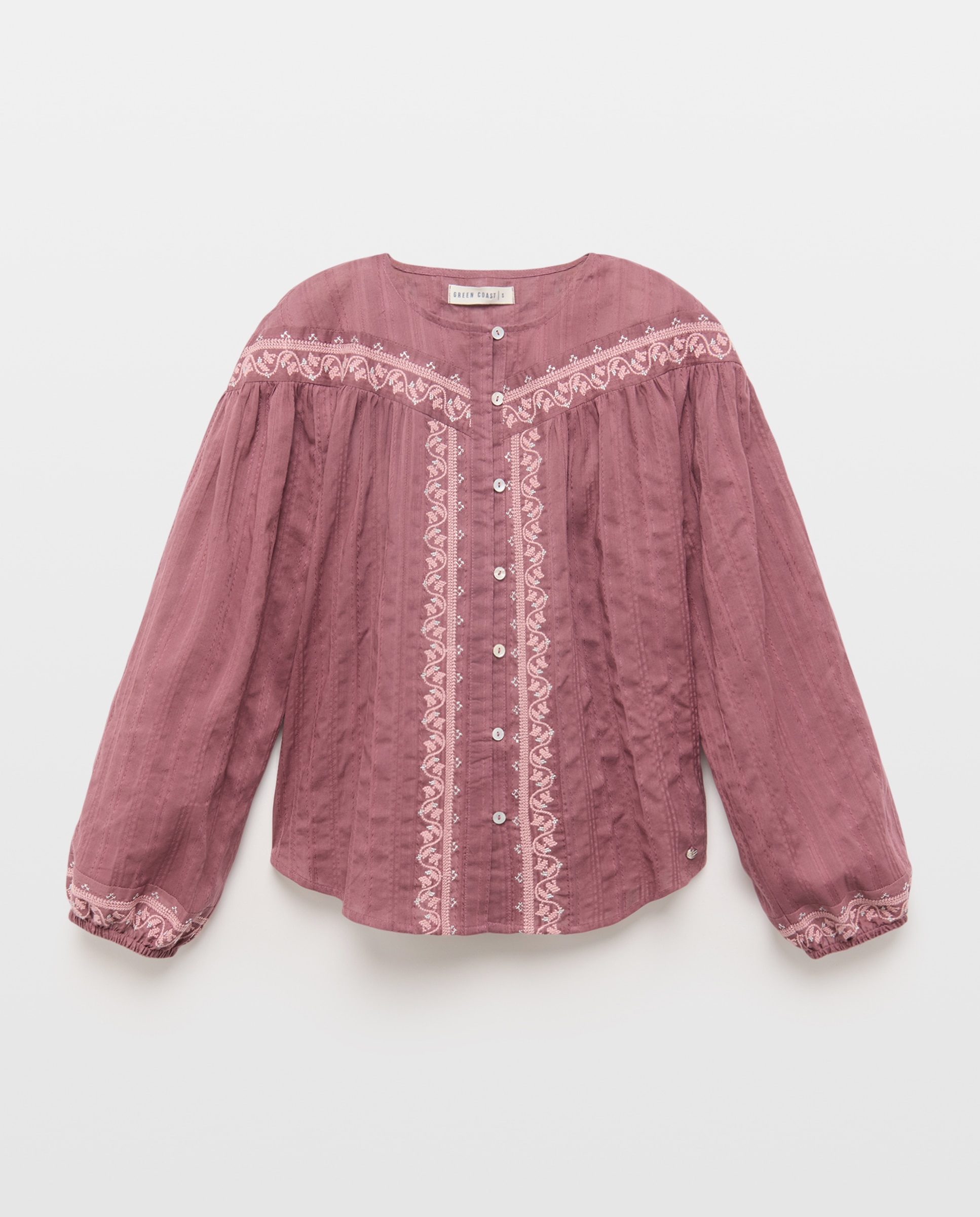 Blusa com Bordado em Contraste 282 Malva-4