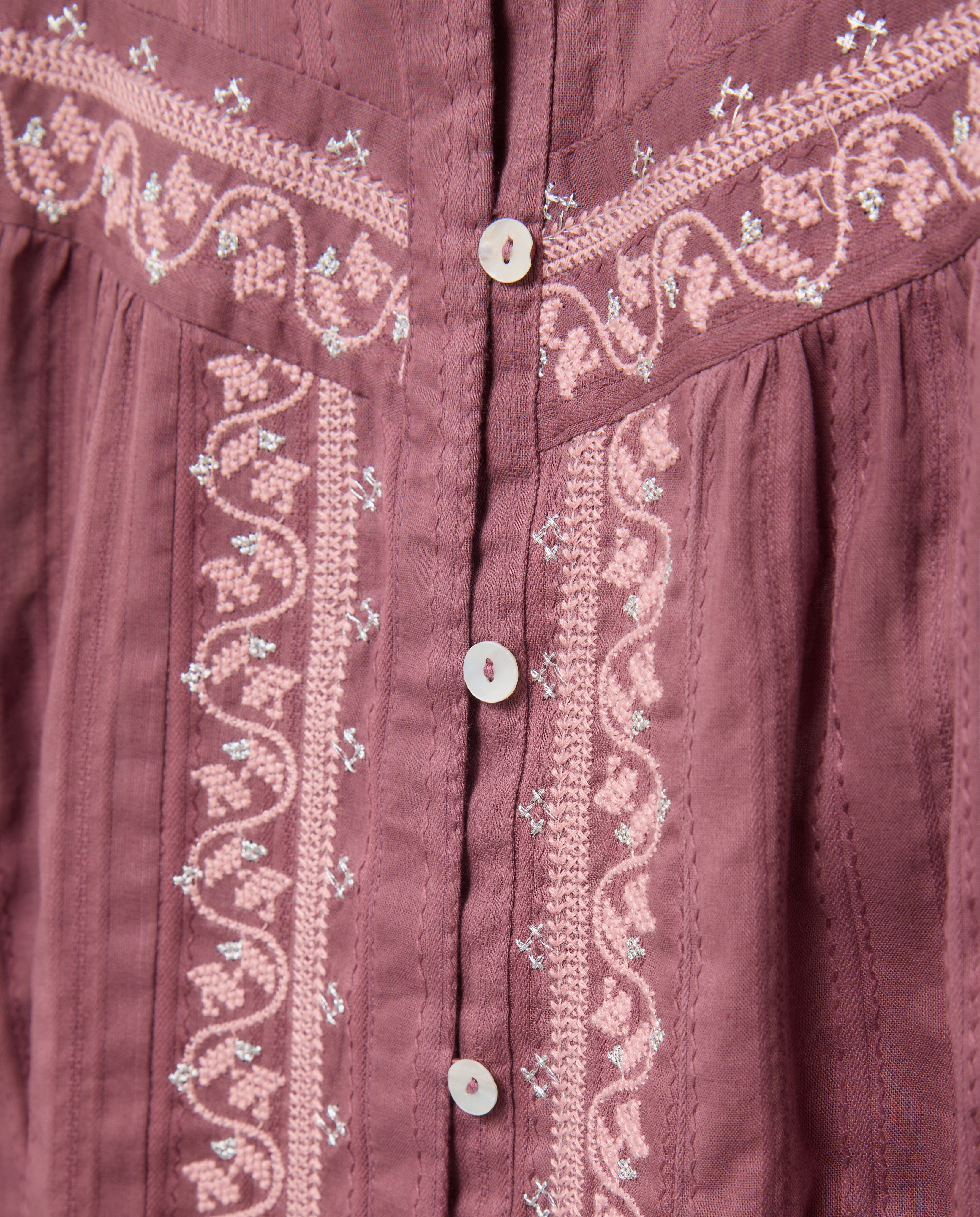 Blusa com Bordado em Contraste 282 Malva-5