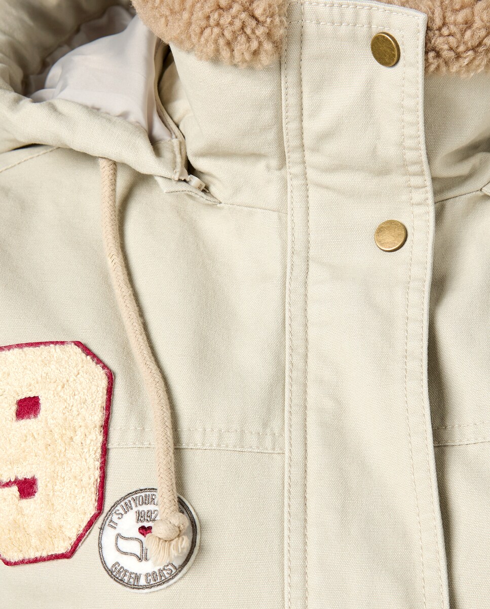 Parka de mujer borreguito con parche · Green Coast · El Corte Inglés
