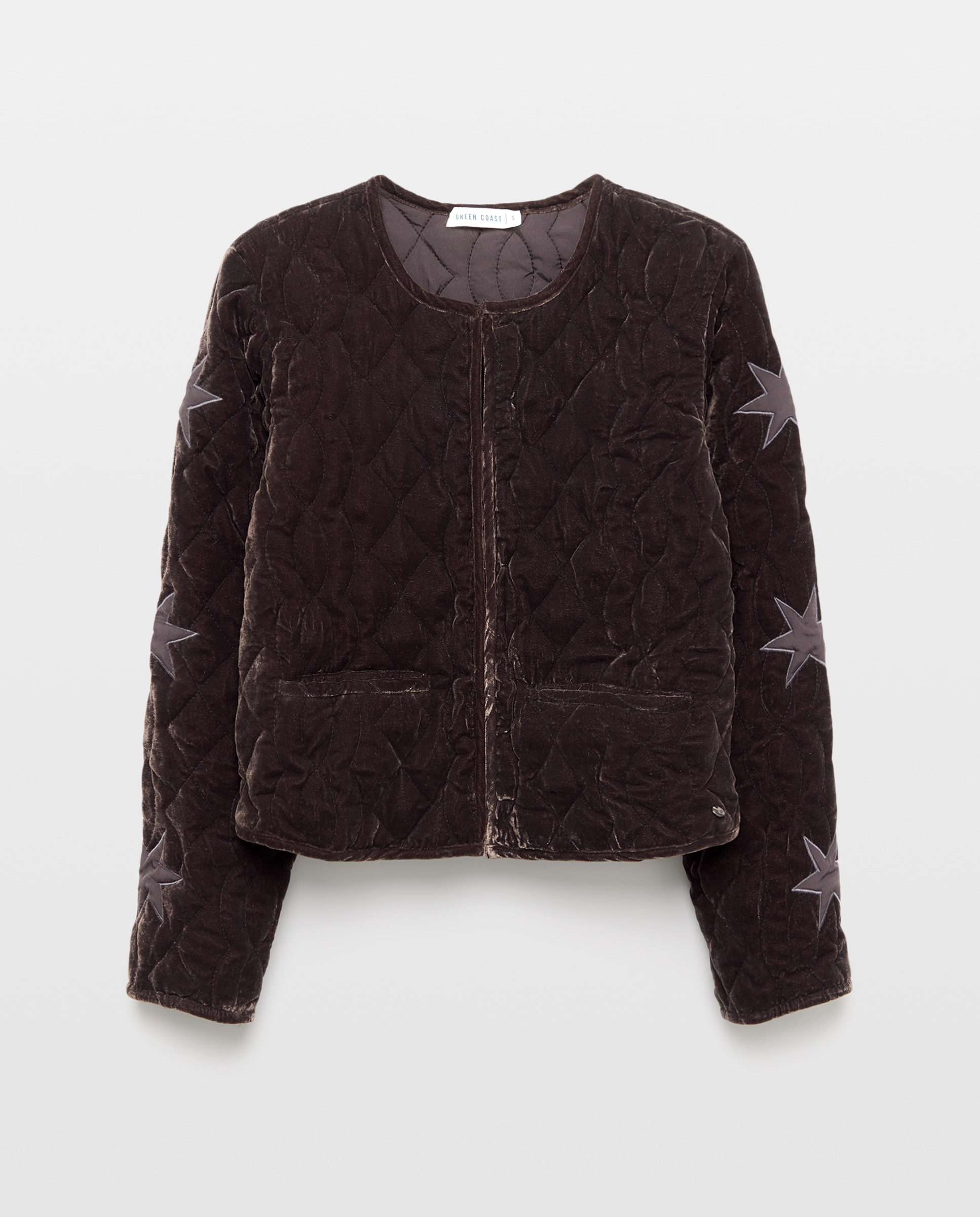 Chaqueta velvet estrellas mujer - Green Coast - 820 Gris medio 820 Gris medio-4