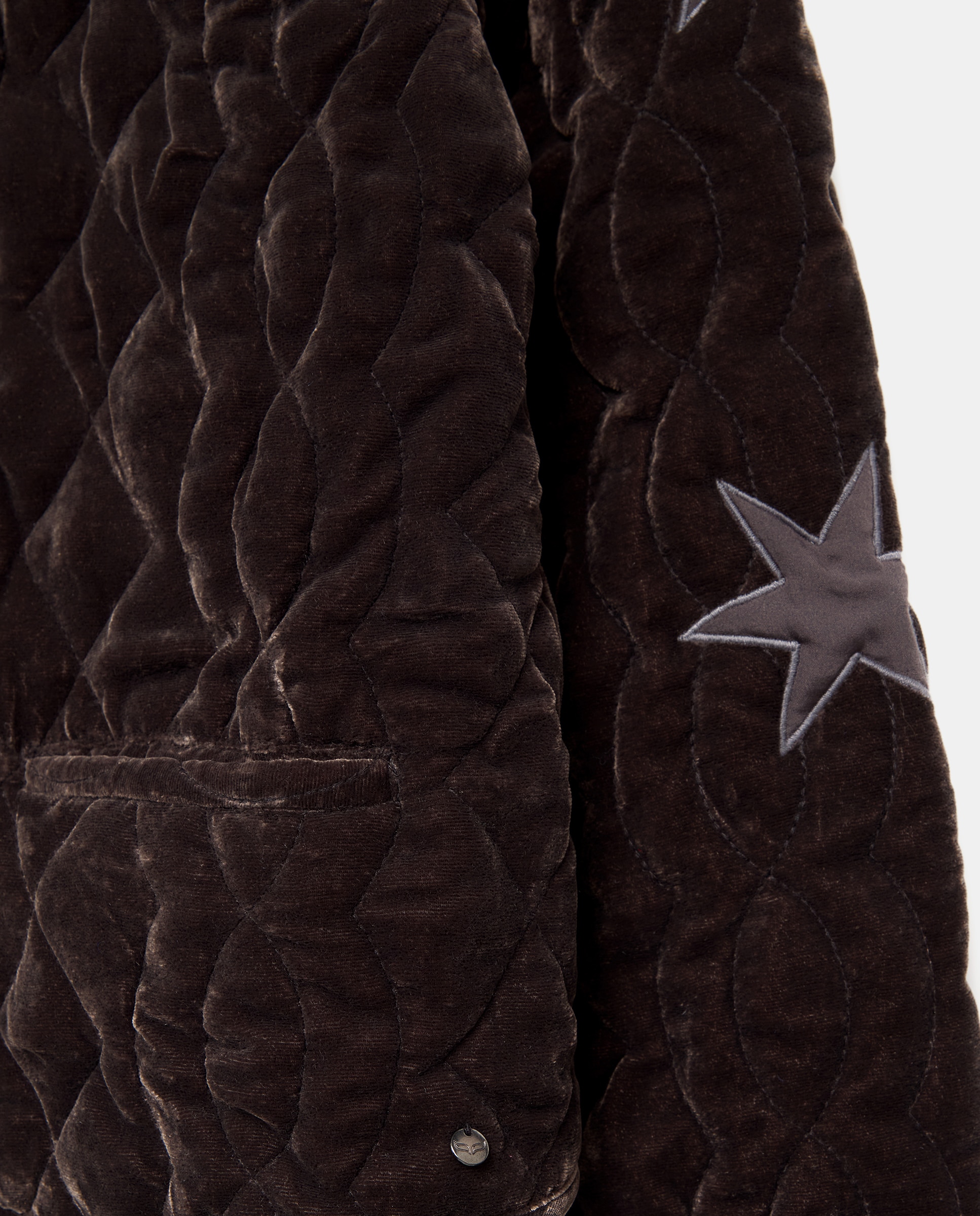 Chaqueta velvet estrellas mujer - Green Coast - 820 Gris medio 820 Gris medio-5