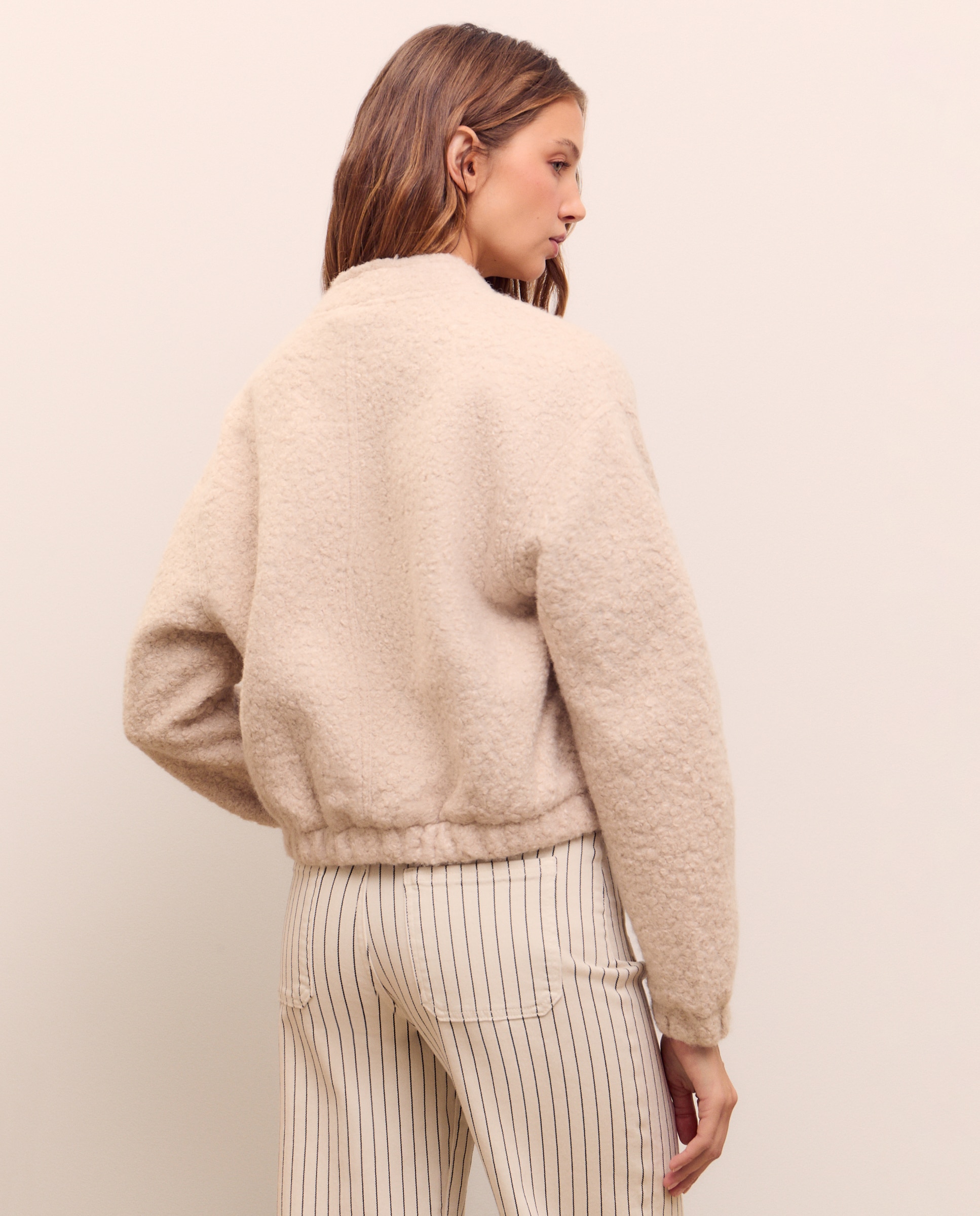 Blusão Bomber com Caracóis 120 Cru-3