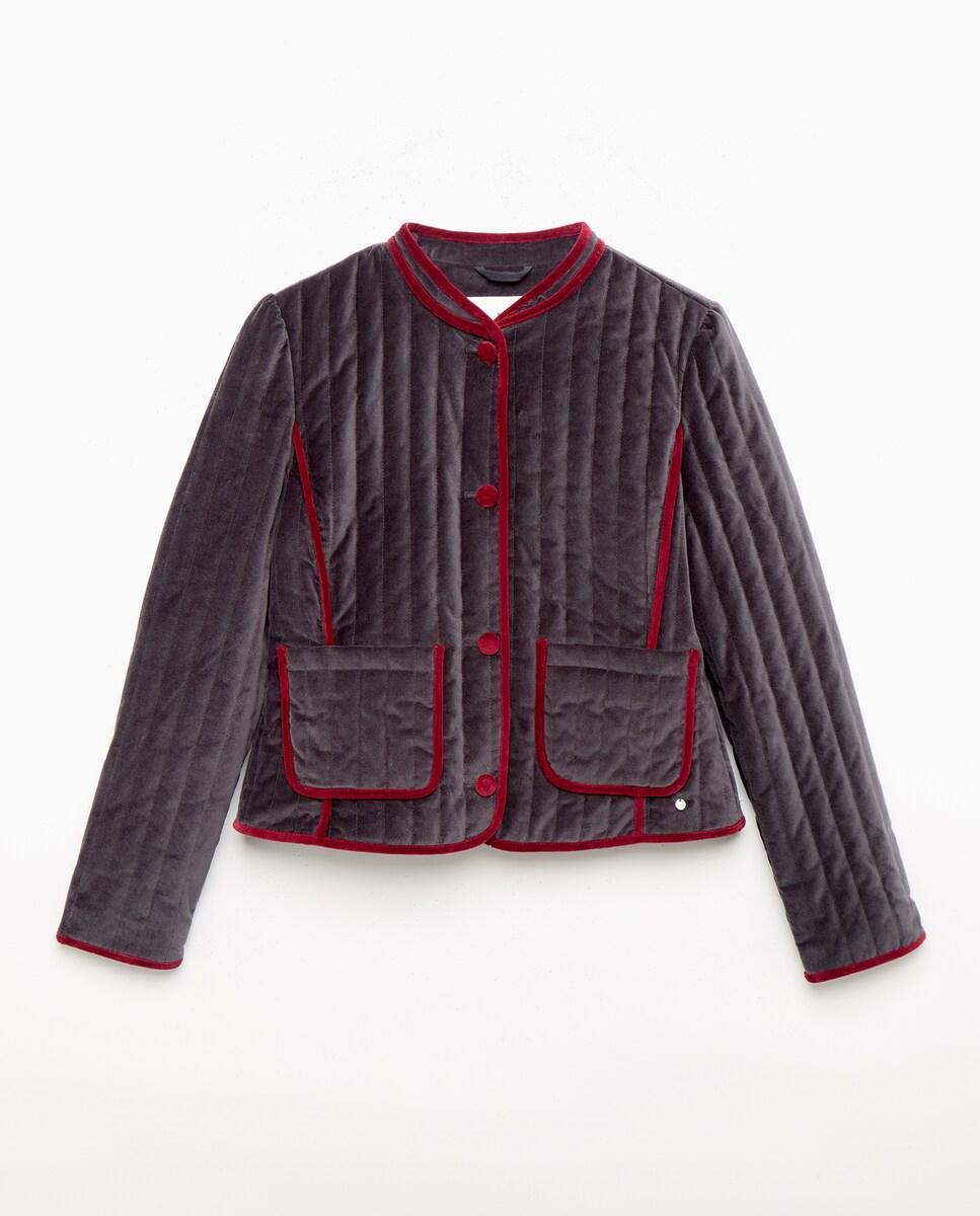 Imagen 0 de Chaqueta de mujer de terciopelo 820 Gris medio