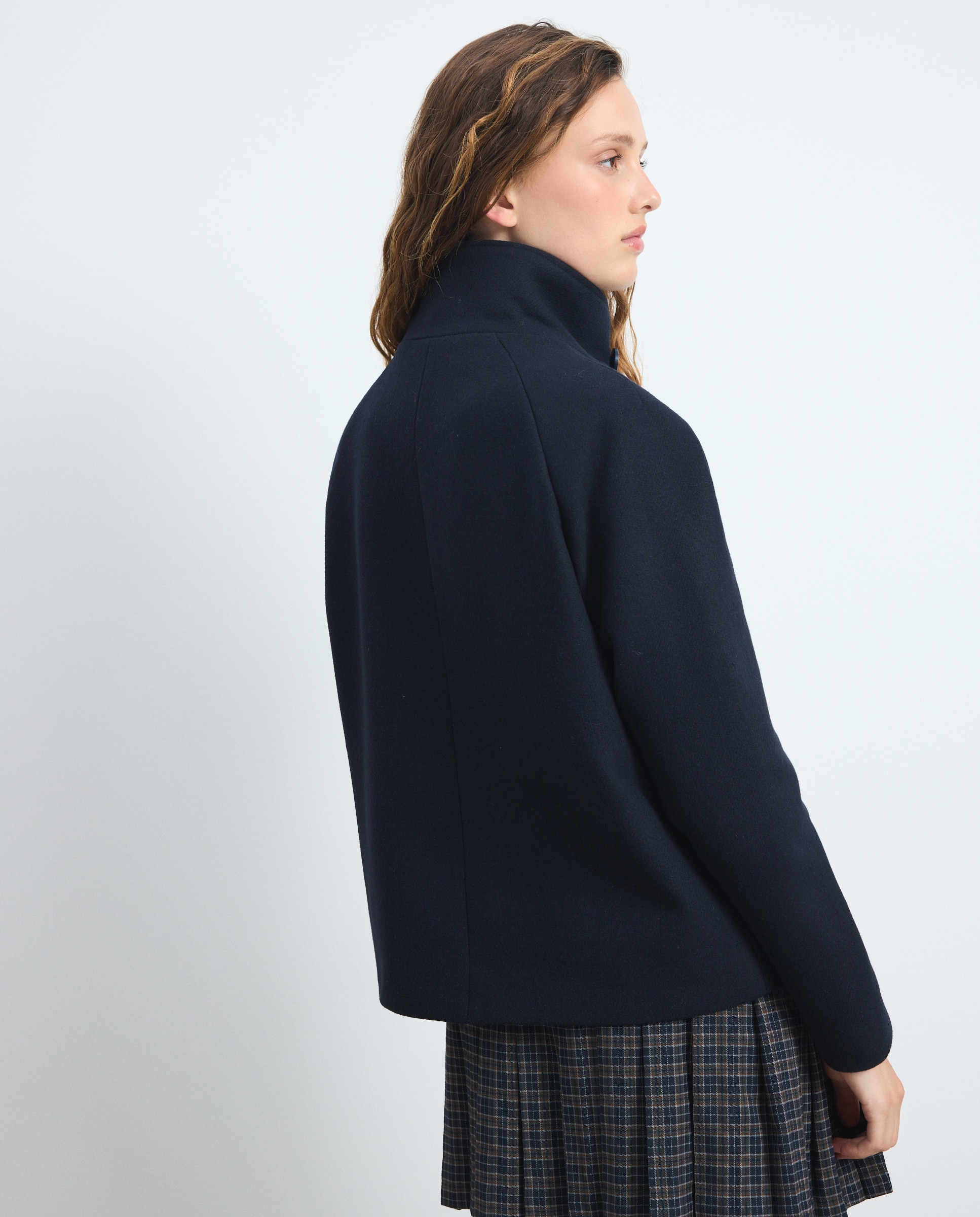 Chaqueta paño chimenea de mujer - Green Coast - Azul marino Azul marino-3