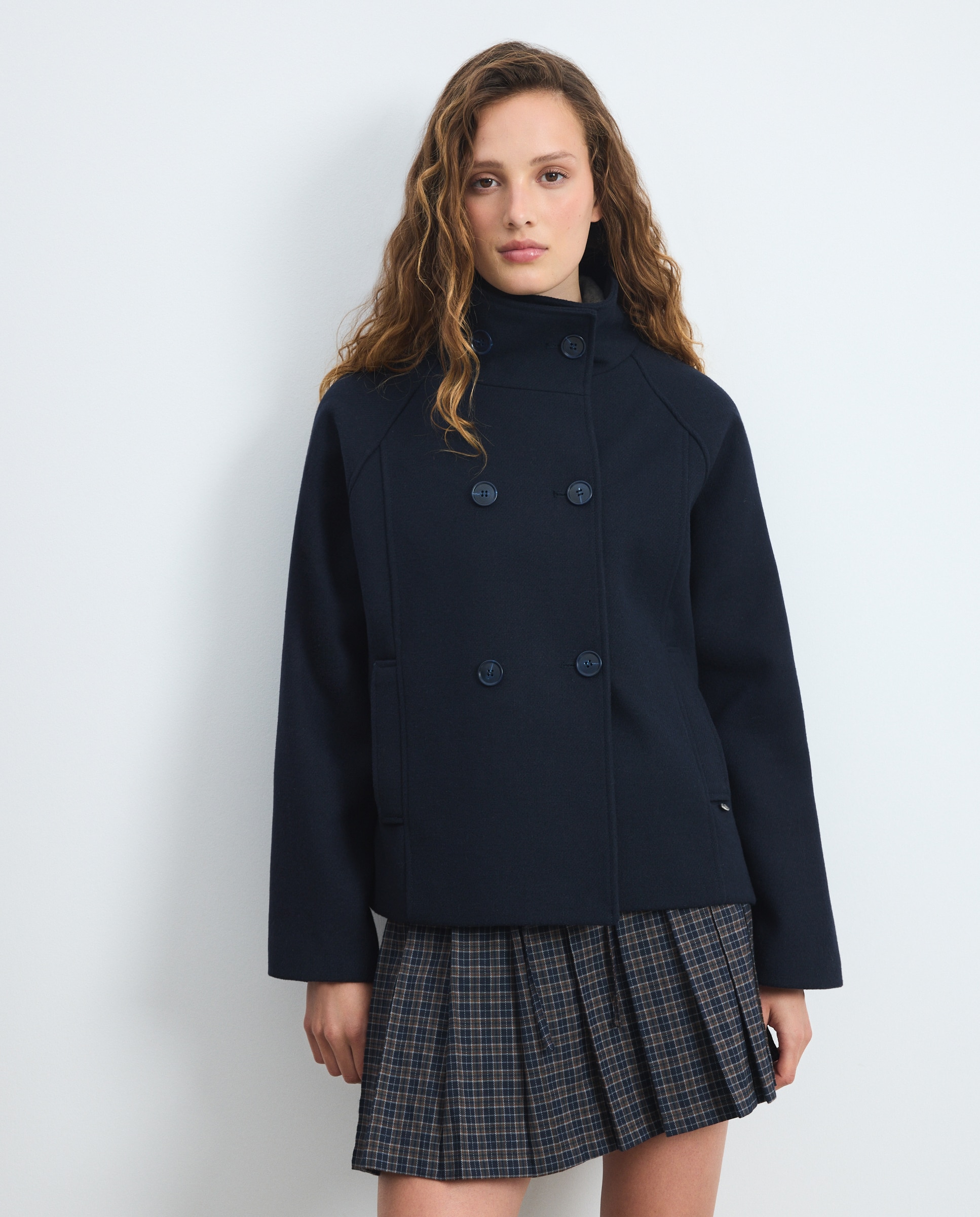 Chaqueta paño chimenea de mujer - Green Coast - Azul marino Azul marino-4