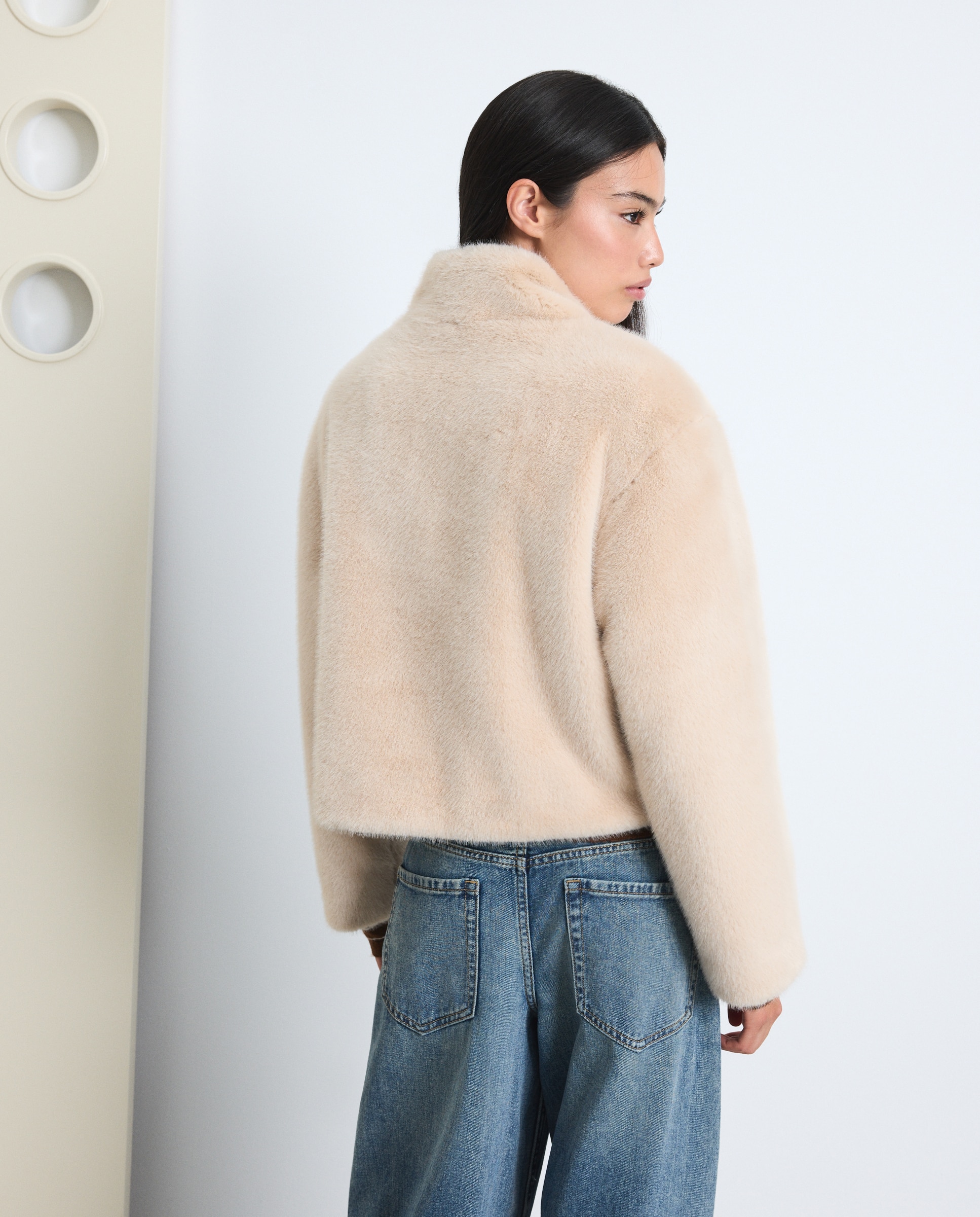 Chaqueta pelo cremallera mujer - Green Coast - 120 Crudo 120 Crudo-4