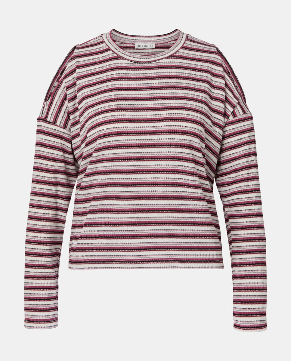 Camisola de Manga Comprida Cut Out Rosa-4