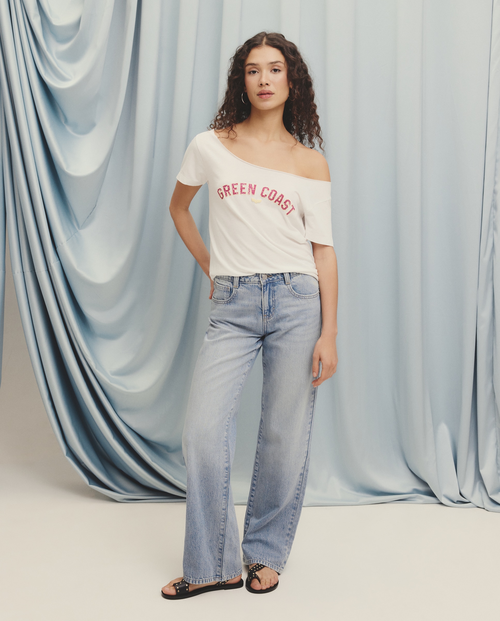 T-shirt com Estampado de Logótipo Branco-2