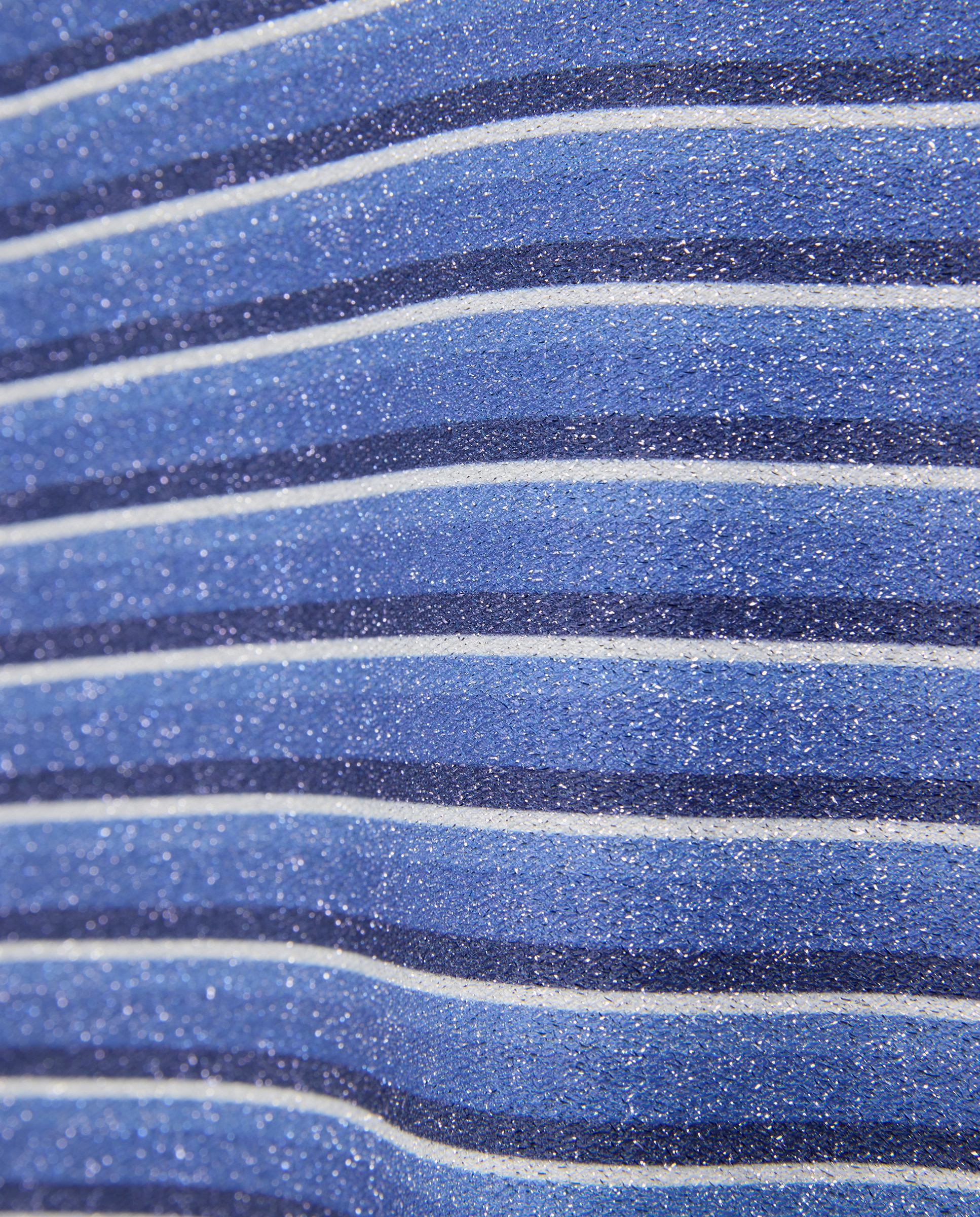 Top Estilo Nadadora às Riscas de Fio Metalizado Azul-5