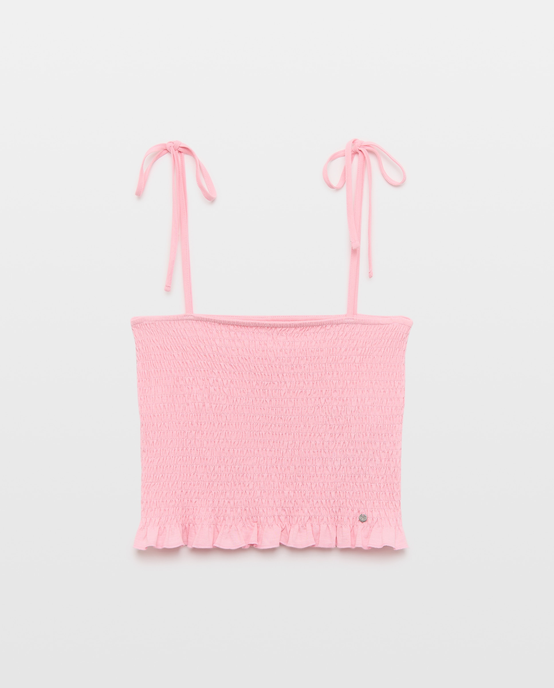 Top de Alça com Favos de Mel Rosa-claro-4