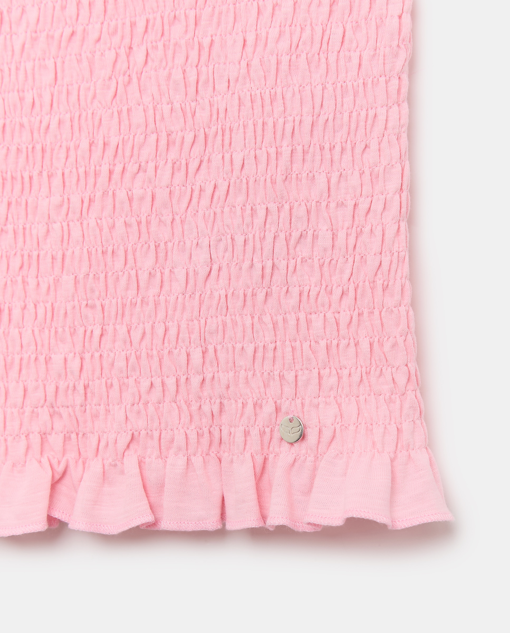Top de Alça com Favos de Mel Rosa-claro-5