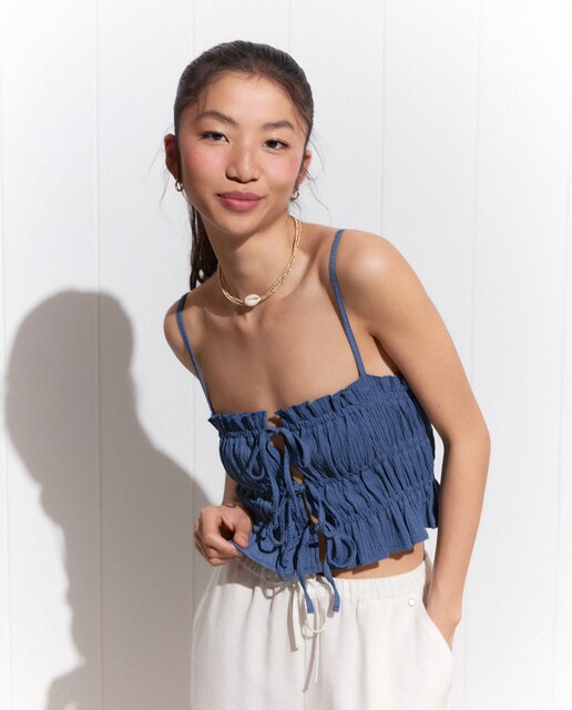 Top de mujer de tirantes con textura
