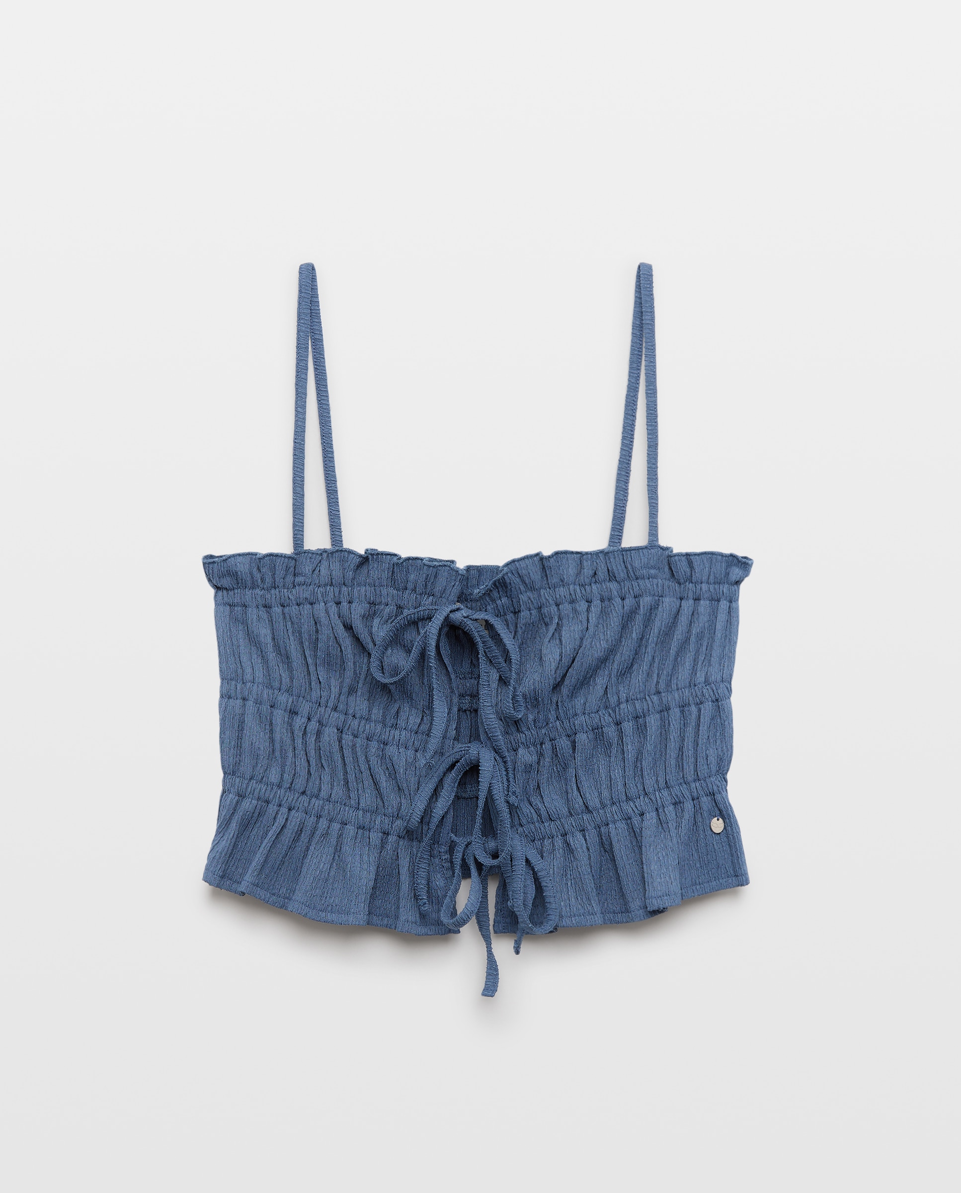 Top de mujer de tirantes con textura - Green Coast - Azul marino Azul marino-4