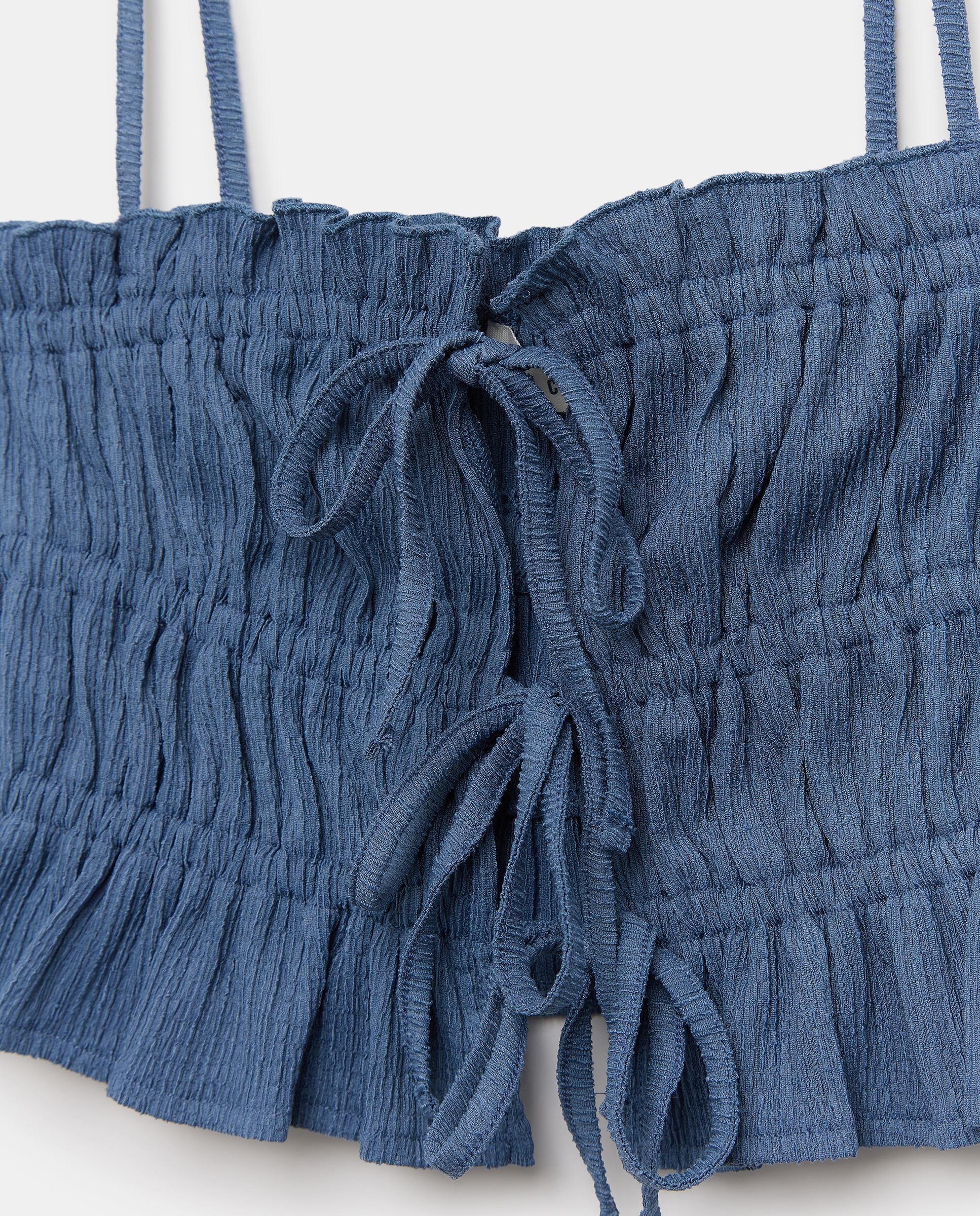 Top de mujer de tirantes con textura - Green Coast - Azul marino Azul marino-5