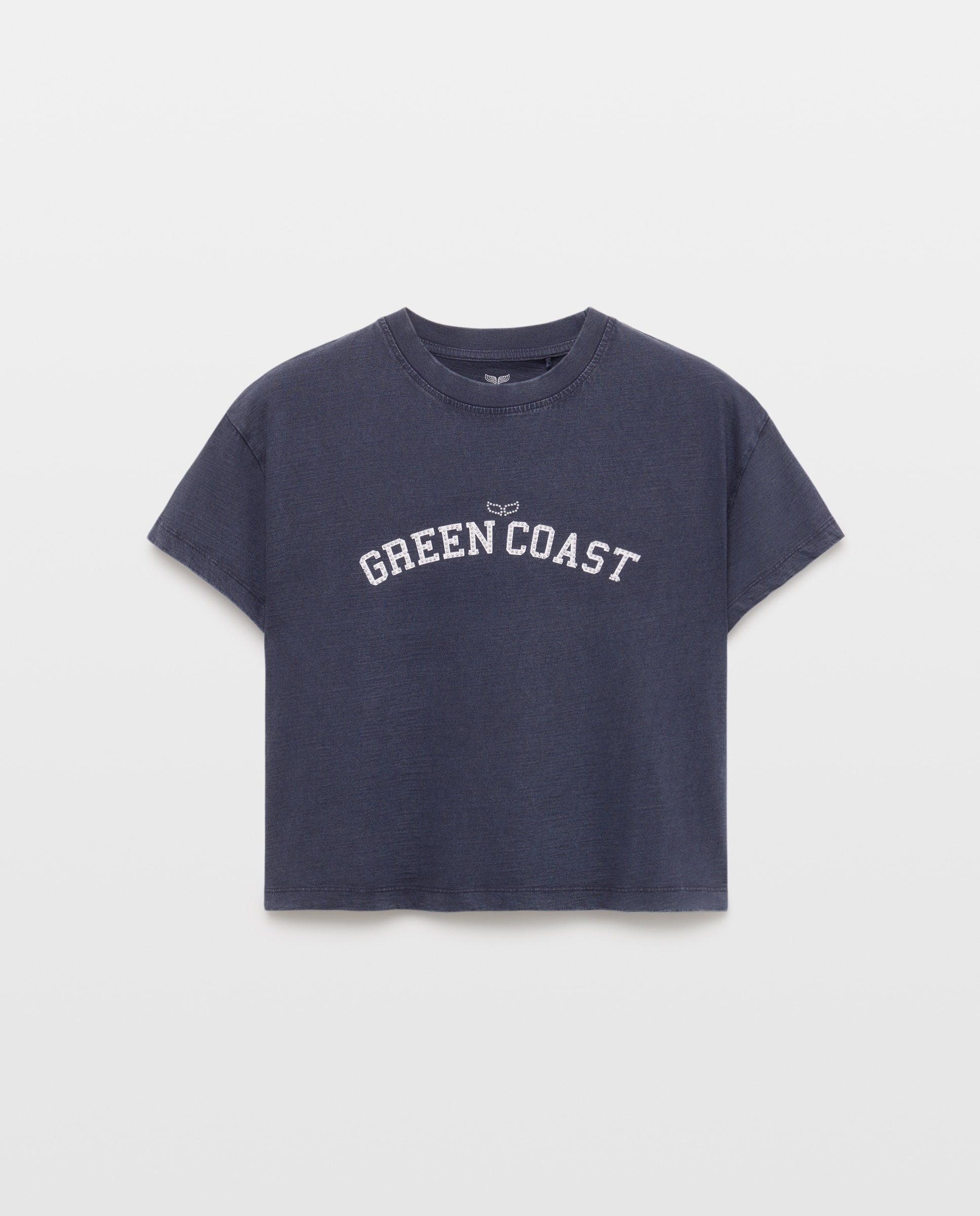 Green Coast - Camiseta de mujer lavada con print.