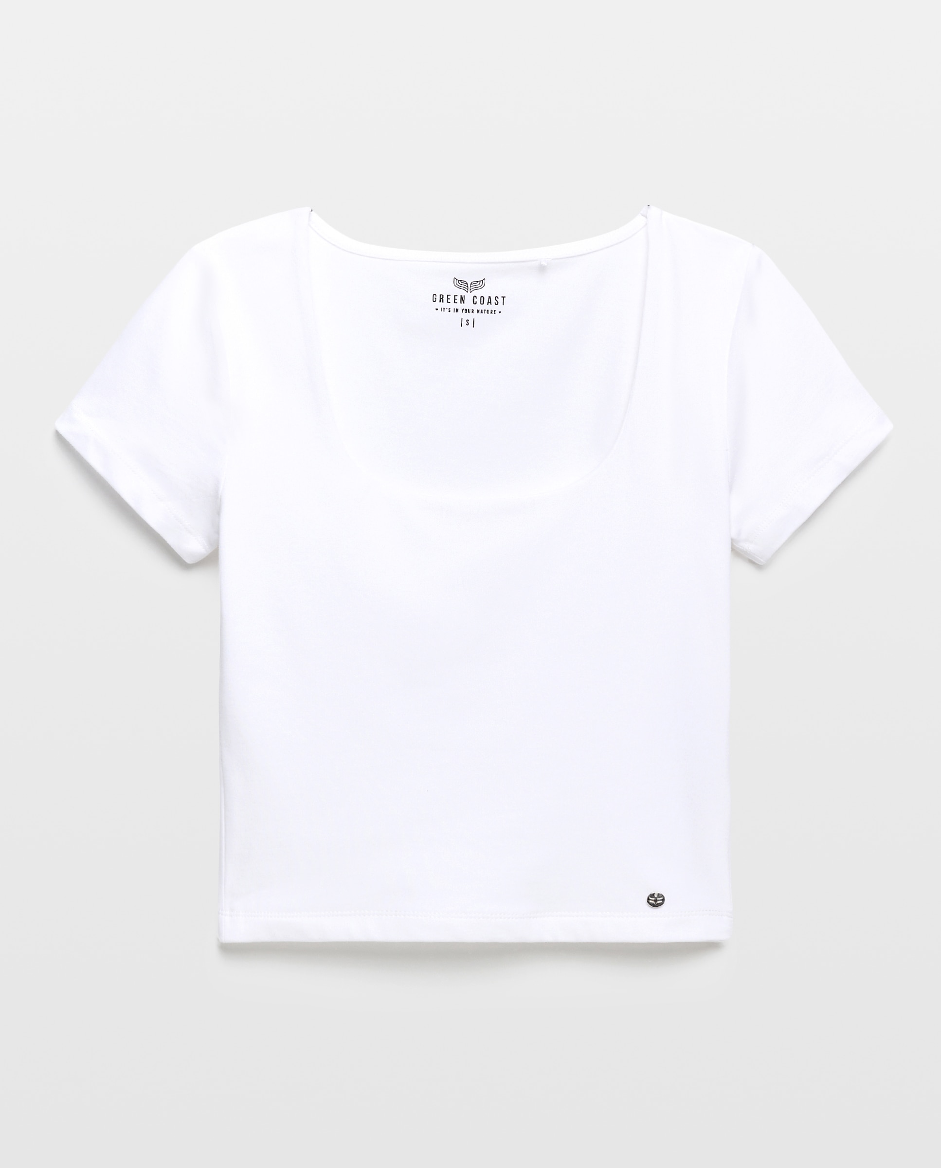 Camiseta top sin mangas de mujer con escote cuadrado - Green Coast - Blanco roto Blanco roto-4
