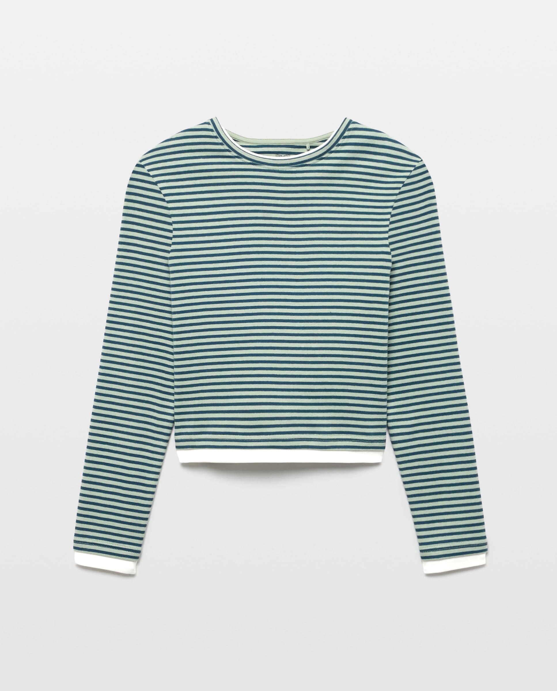 Imagen 4 de Camiseta de mujer con rayas y manga larga - Green Coast - Verde Verde