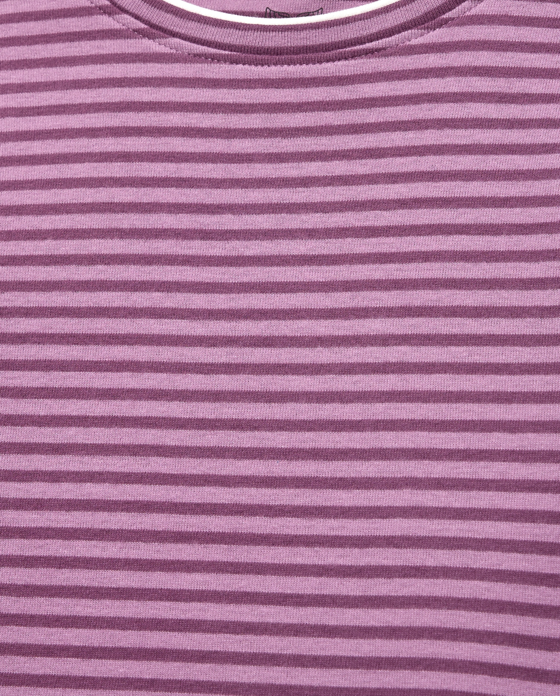 Camisola de mulher às riscas e com manga comprida Rosa-5