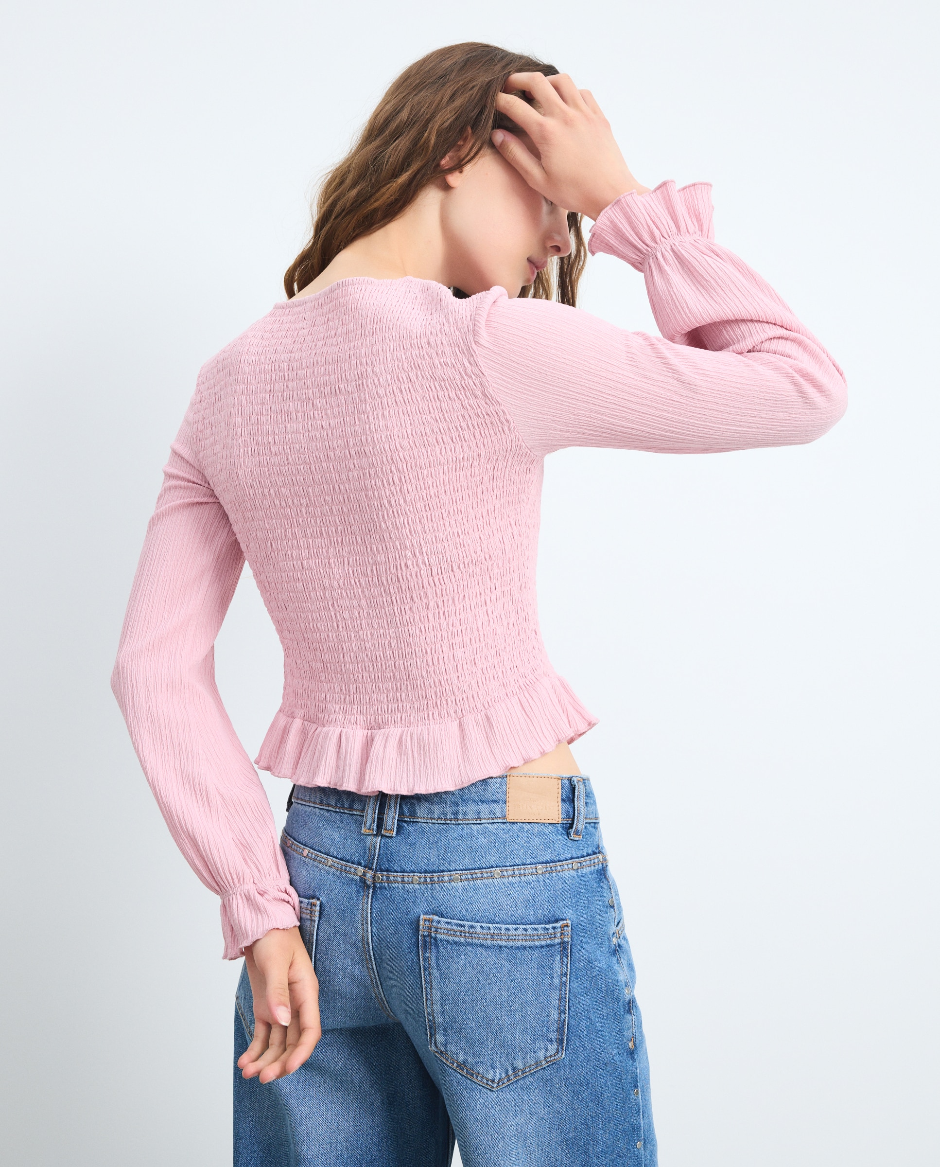 T-shirt com Favos de Mel Rosa-3