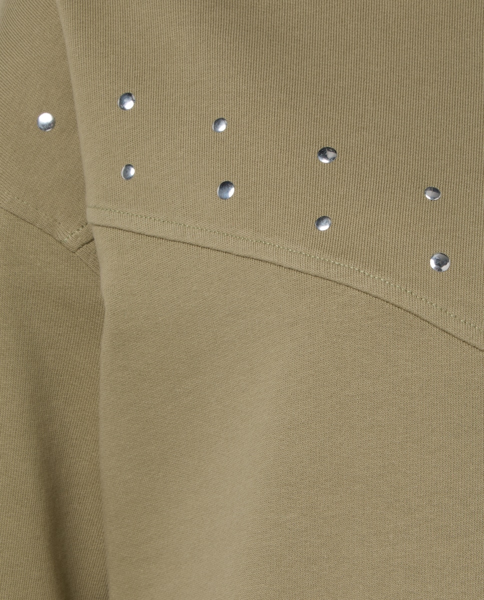 Sweatshirt de Manga Comprida com Efeito de Lavagem 510 Verde Claro-6