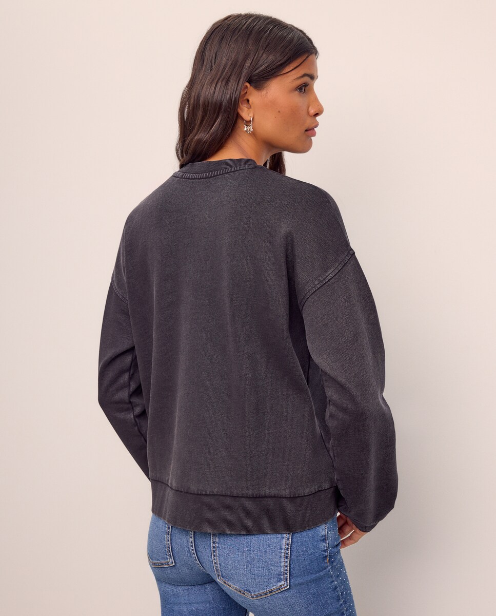 Sweatshirt de Decote Redondo Rolling Stones 830 Antracite-3