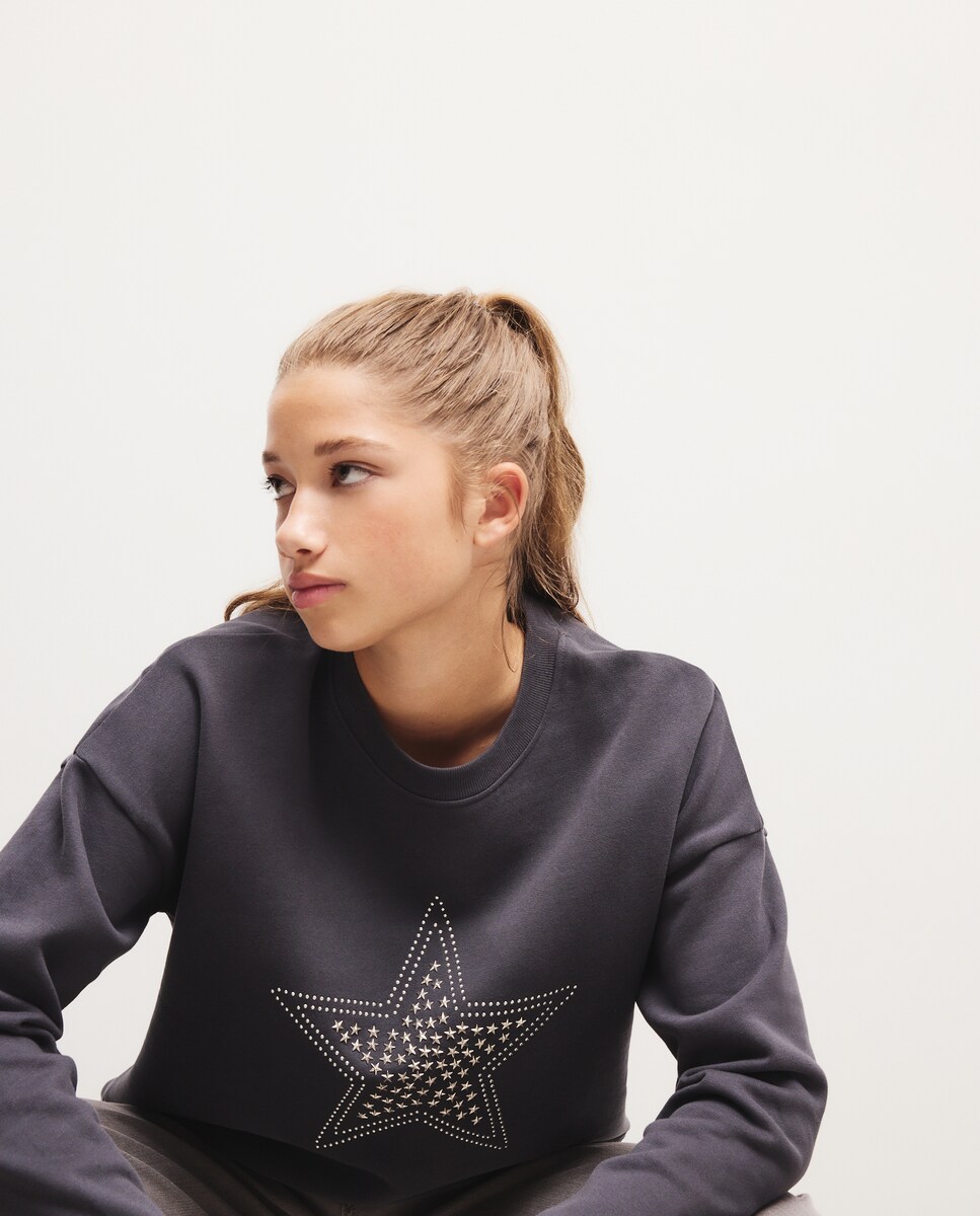 Sudadera de mujer cuello redondo con estrellas · Green Coast · El