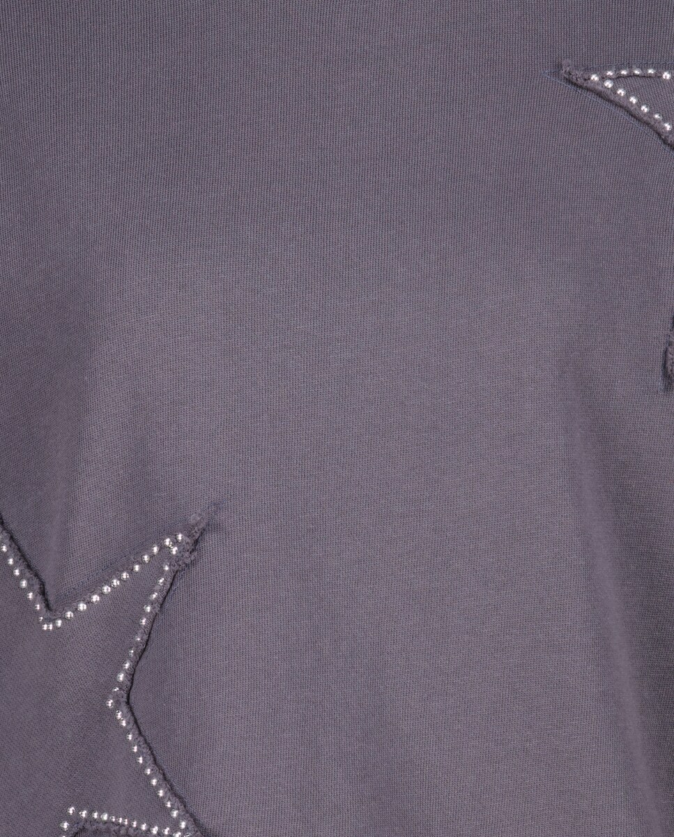 Sweatshirt com Decote Redondo e Manga Raglã 820 Cinzento Médio-6