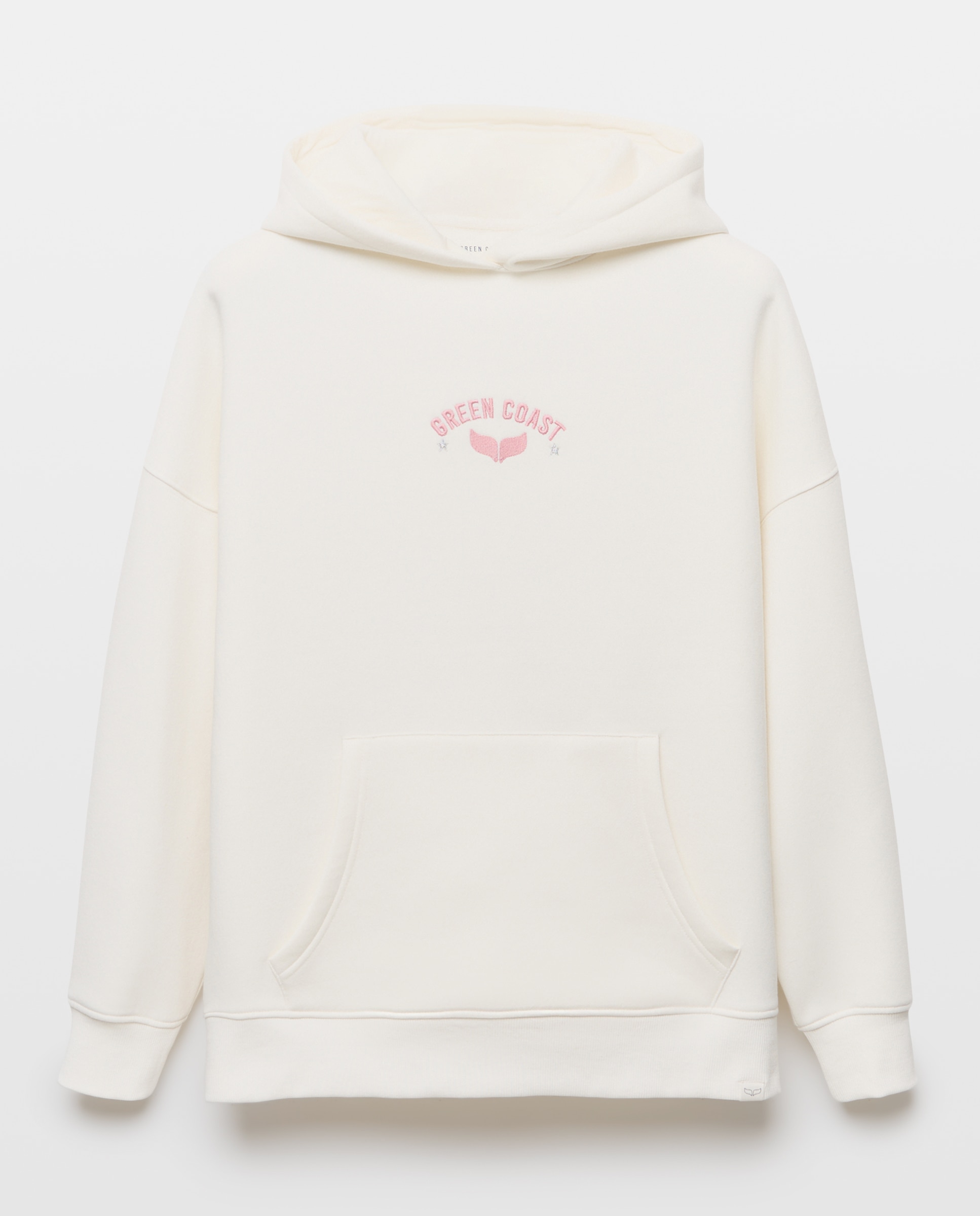 Sweatshirt Oversize com Logótipo Branco-marfim-4