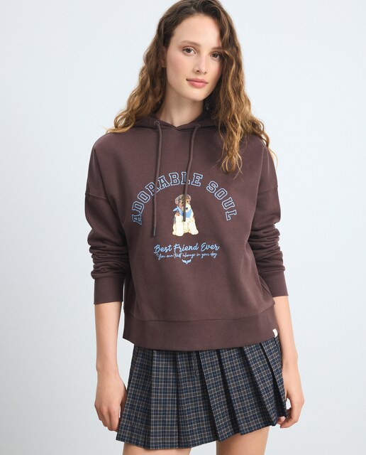 Imagen 0 de Sudadera hoodie de mujer con fox terrier Chocolate