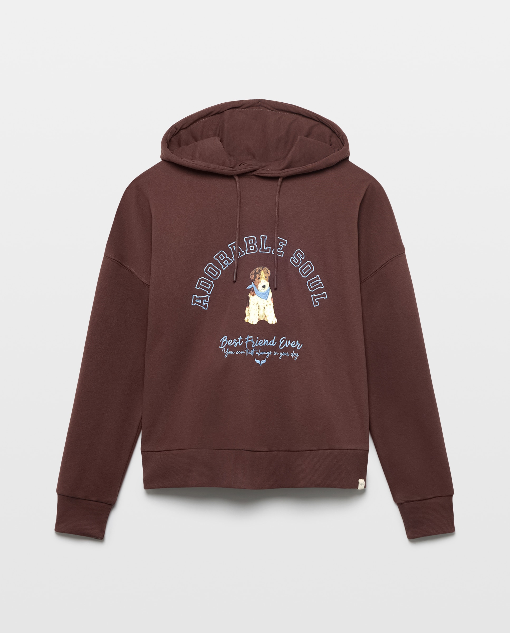Sweatshirt Hoodie com Fox Terrier Chocolate-4