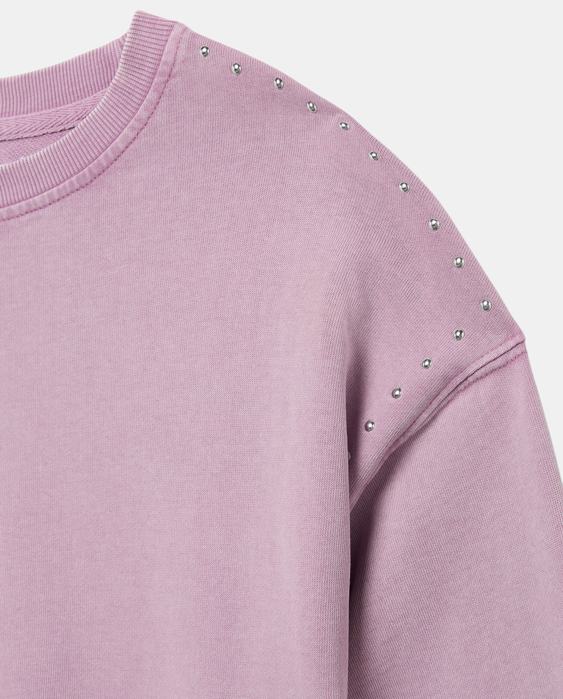 Sweatshirt com Lavagem e Tachas 282 Malva-2