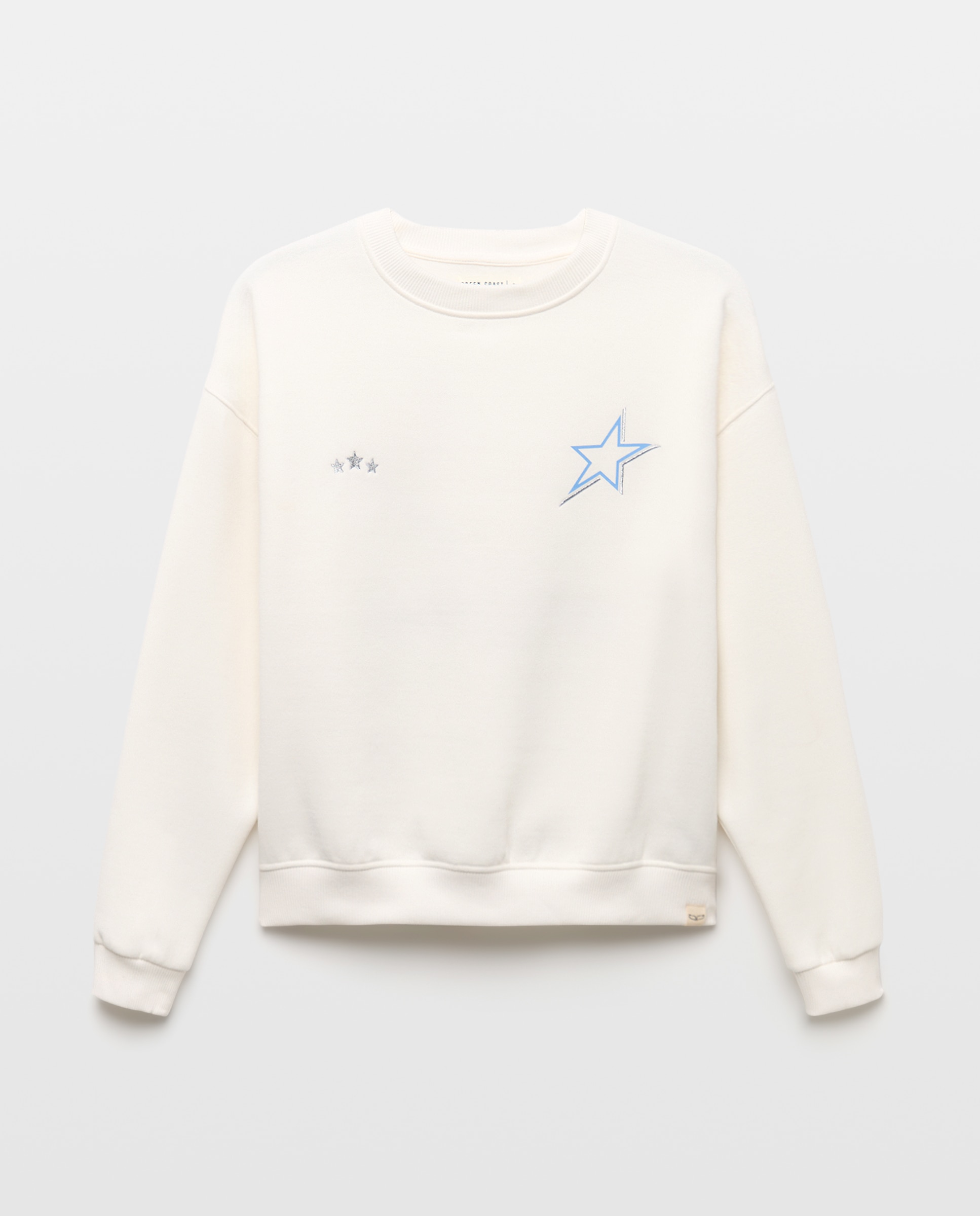 Sweatshirt Oversize com Logótipo Branco-marfim-5