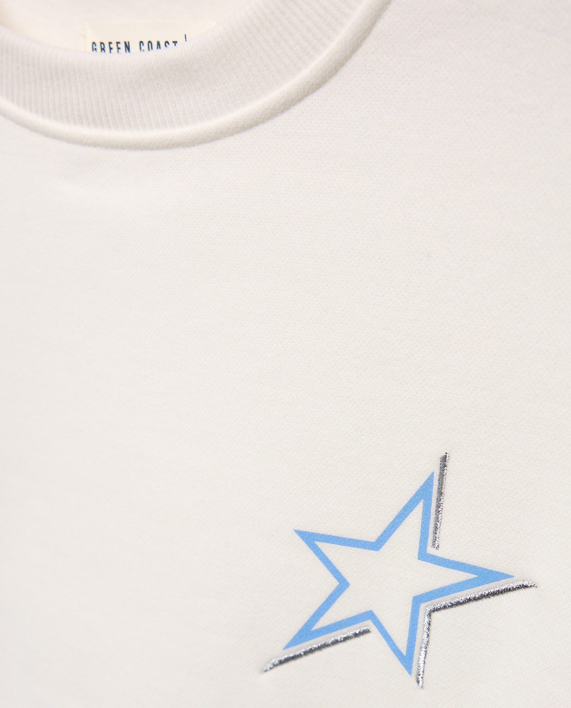 Sweatshirt Oversize com Logótipo Branco-marfim-6